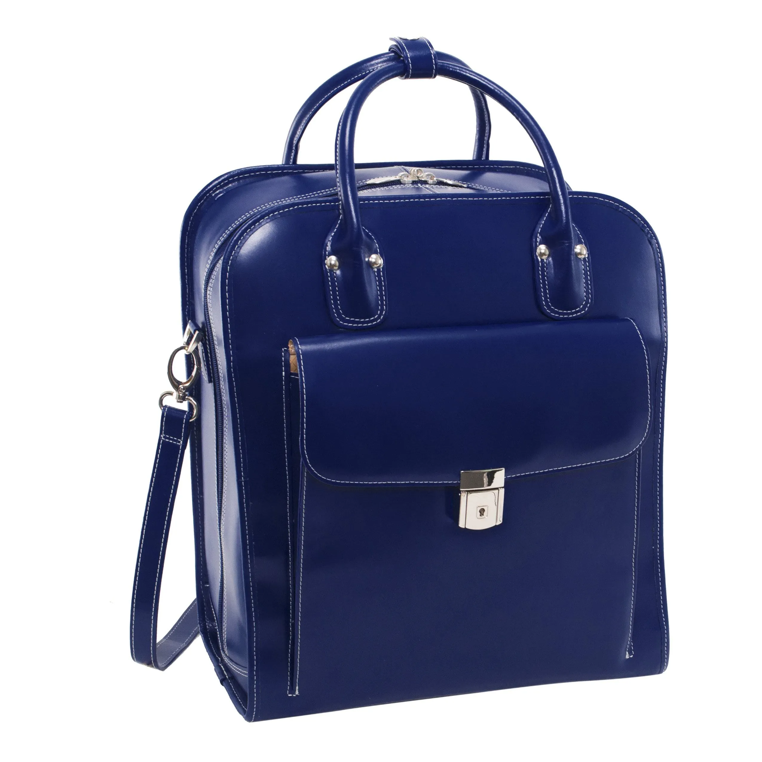 McKlein USA La Grange Leather Vertical Detachable Wheeled Ladies Laptop Briefcase Assorted Colors