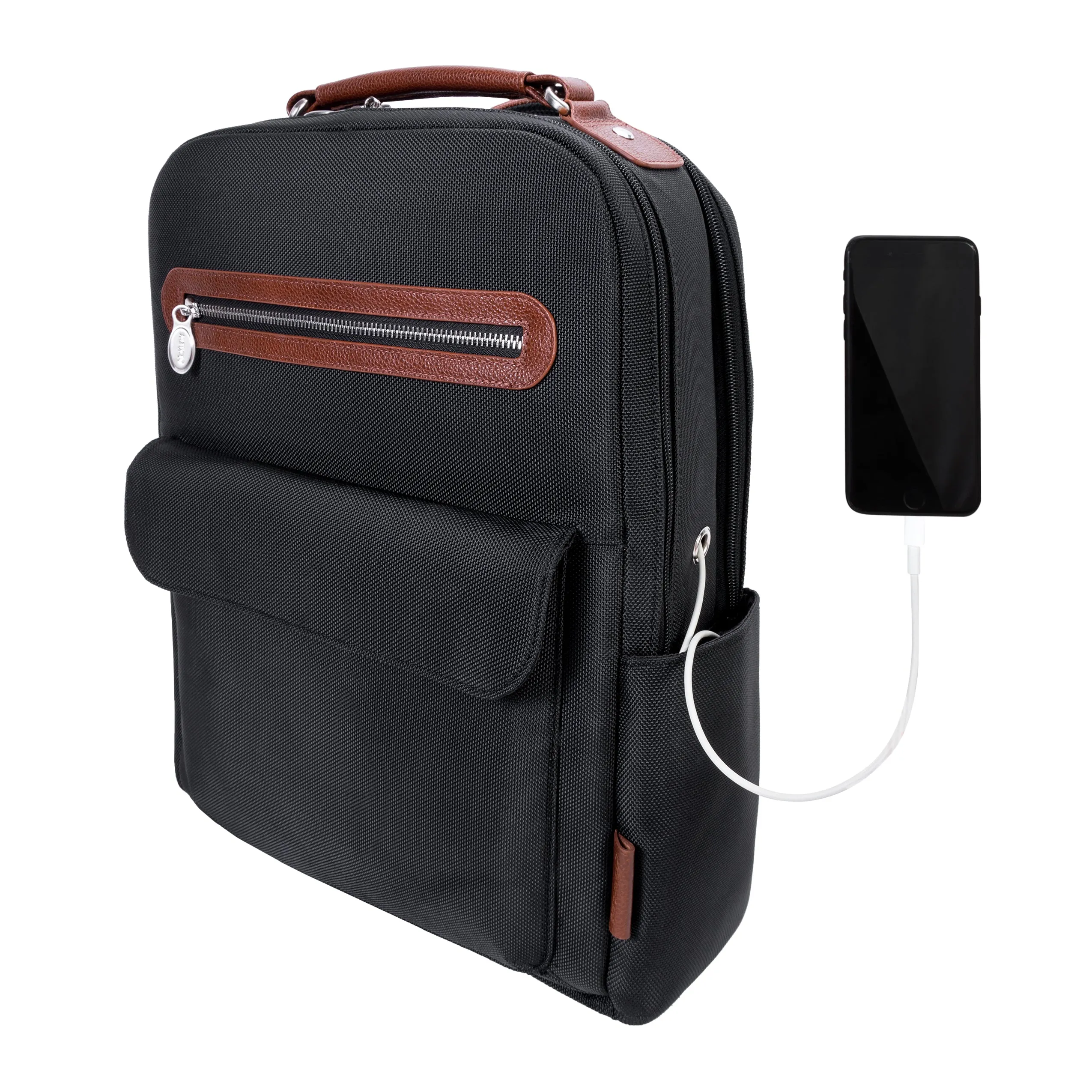 McKlein USA Logan 17" Nylon Two-Tone Dual-Compartment Laptop & Tablet Backpack