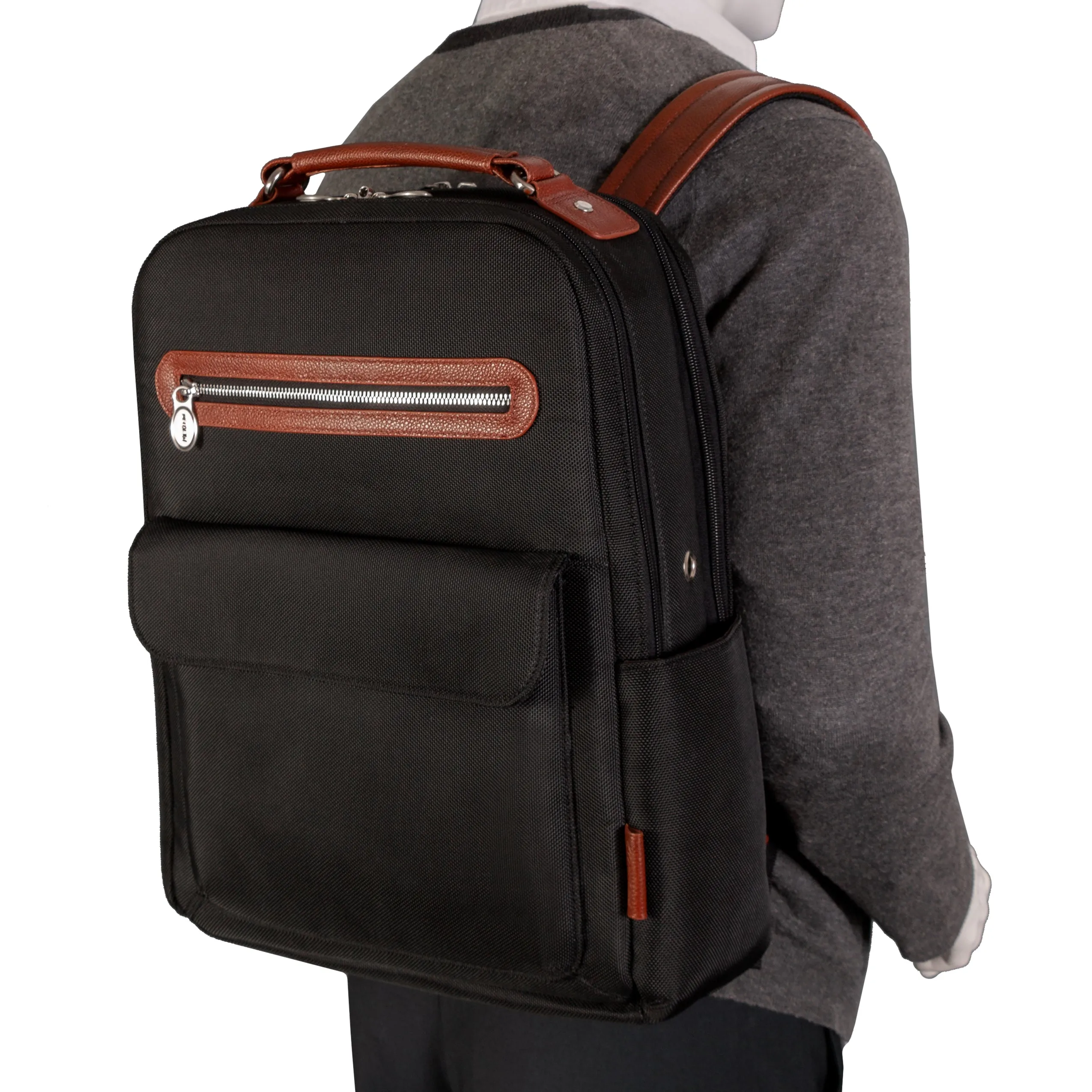McKlein USA Logan 17" Nylon Two-Tone Dual-Compartment Laptop & Tablet Backpack