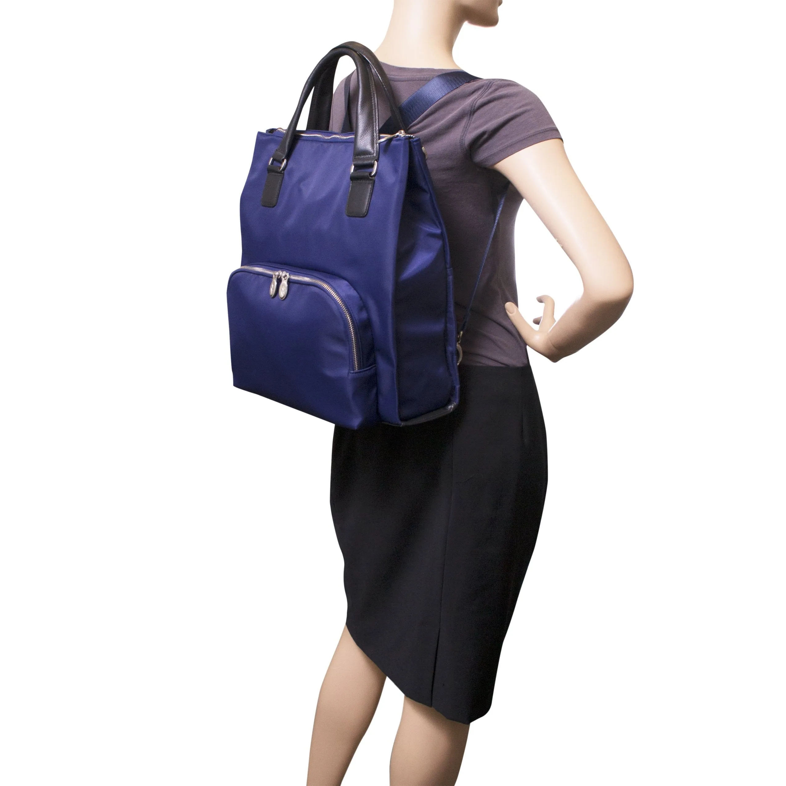 McKlein USA N Series Sofia 3-In-1 Nylon Ladies' Convertible Backpack Tote