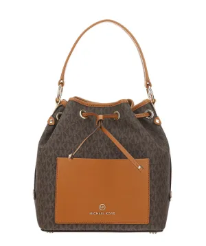 Michael Michael Kors Monogram Drawstring Bucket Bag