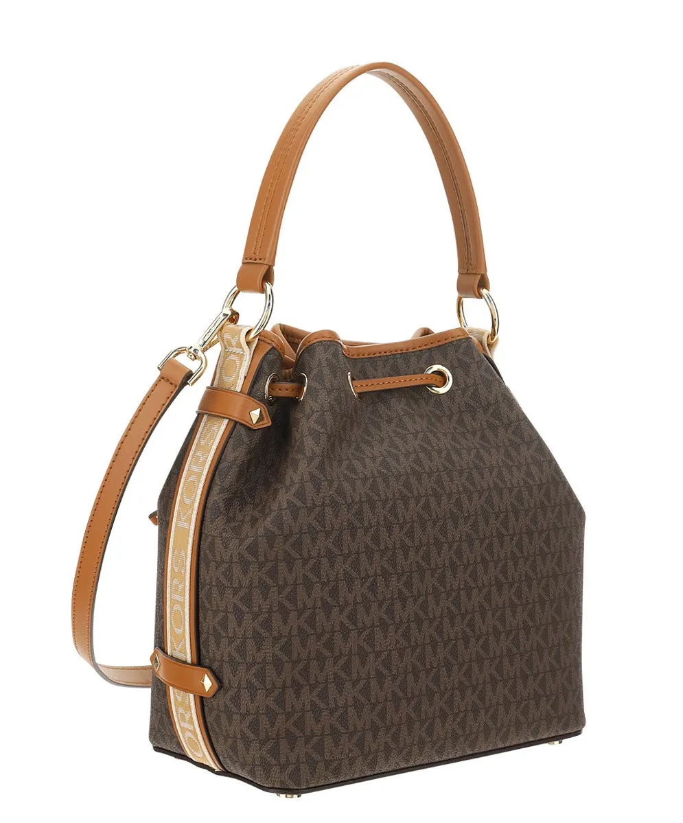 Michael Michael Kors Monogram Drawstring Bucket Bag
