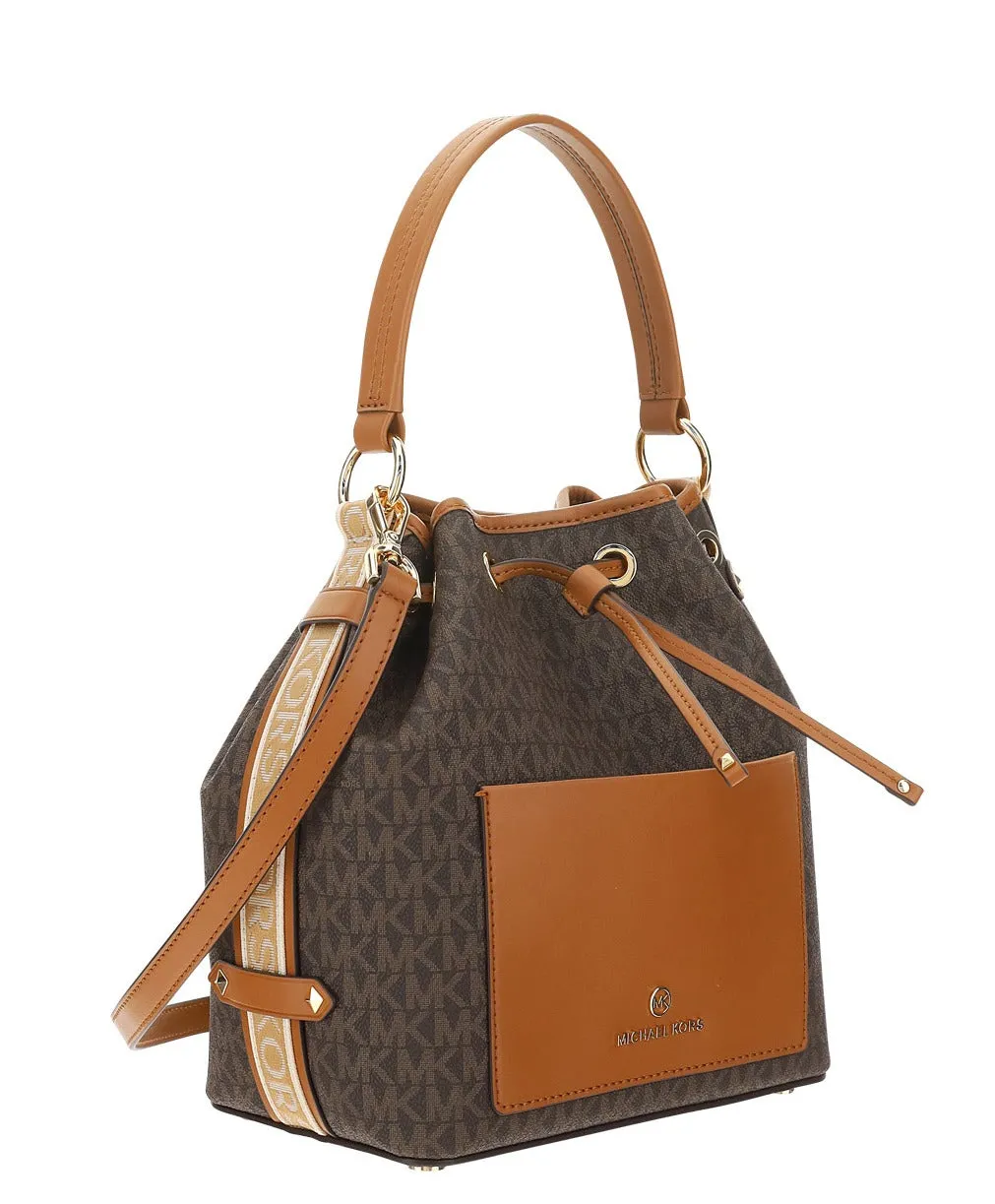 Michael Michael Kors Monogram Drawstring Bucket Bag