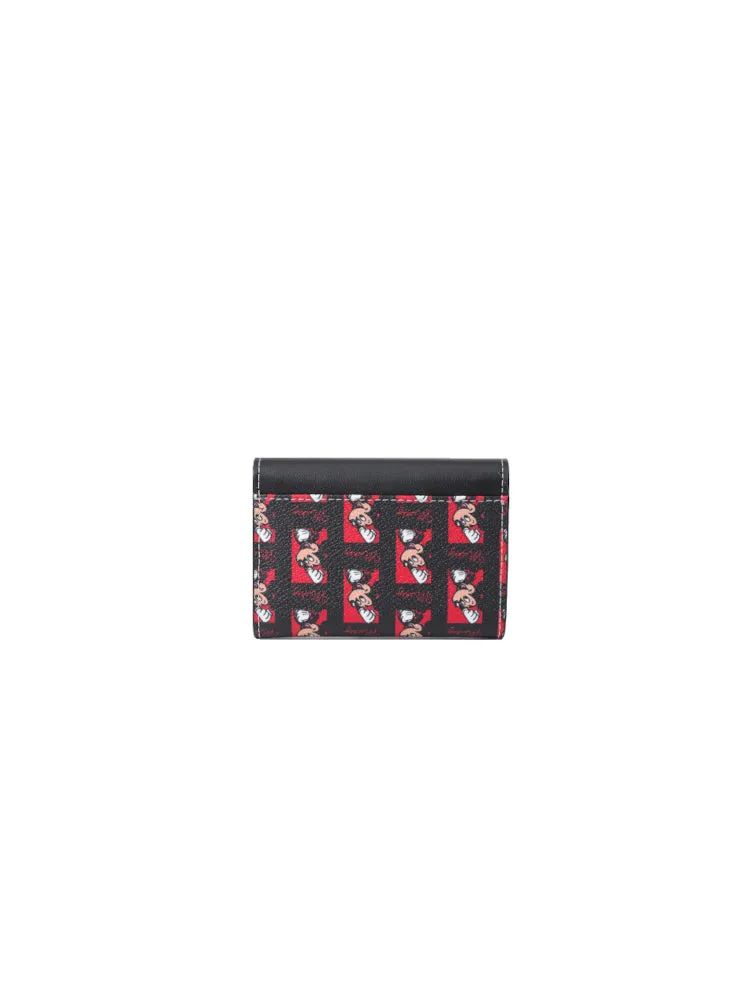 Mickey Mosue PVC with Leather Short Wallet