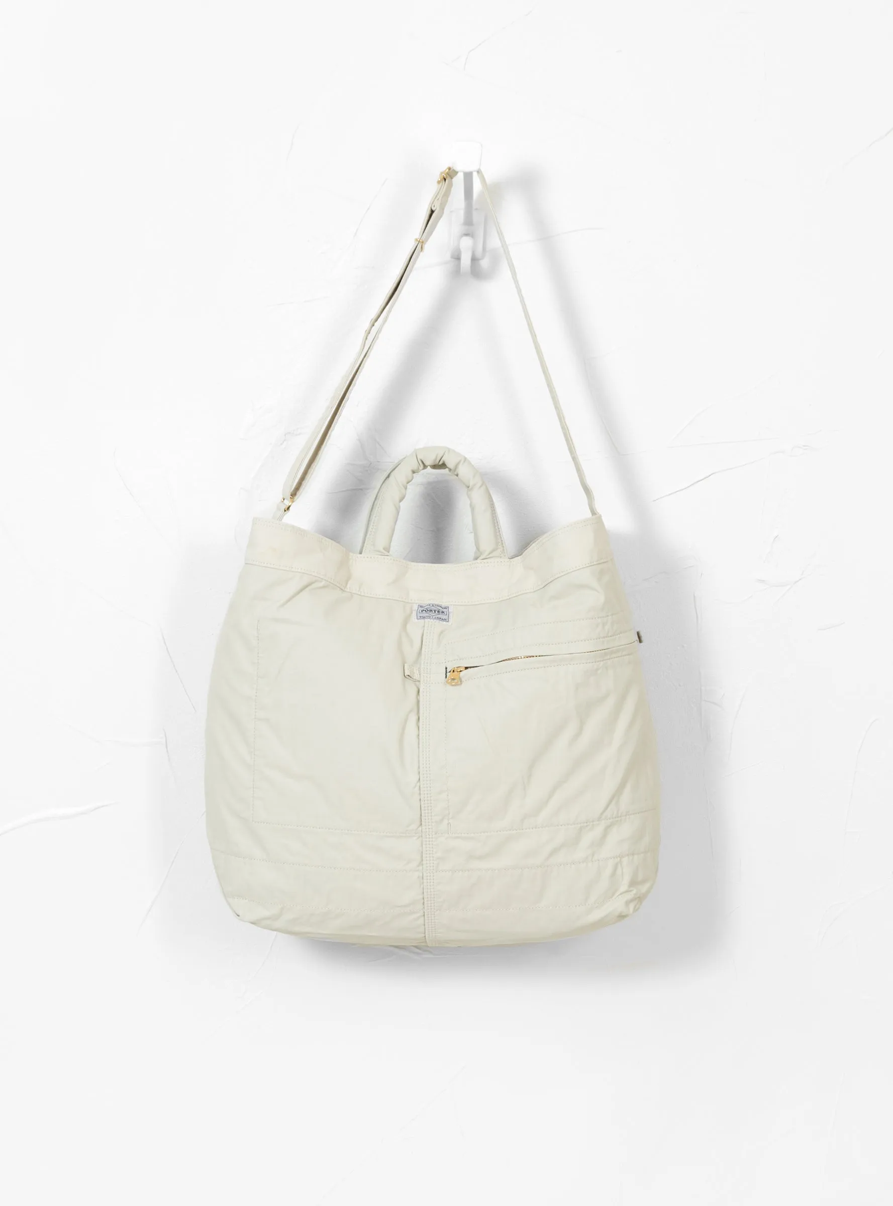 MILE 2-Way Tote Bag Large White