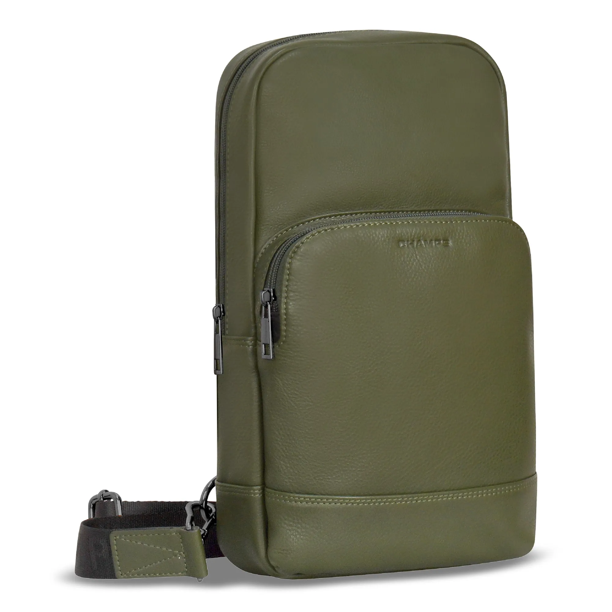 Onyx / Leather Sling Bag *Drop Ship*
