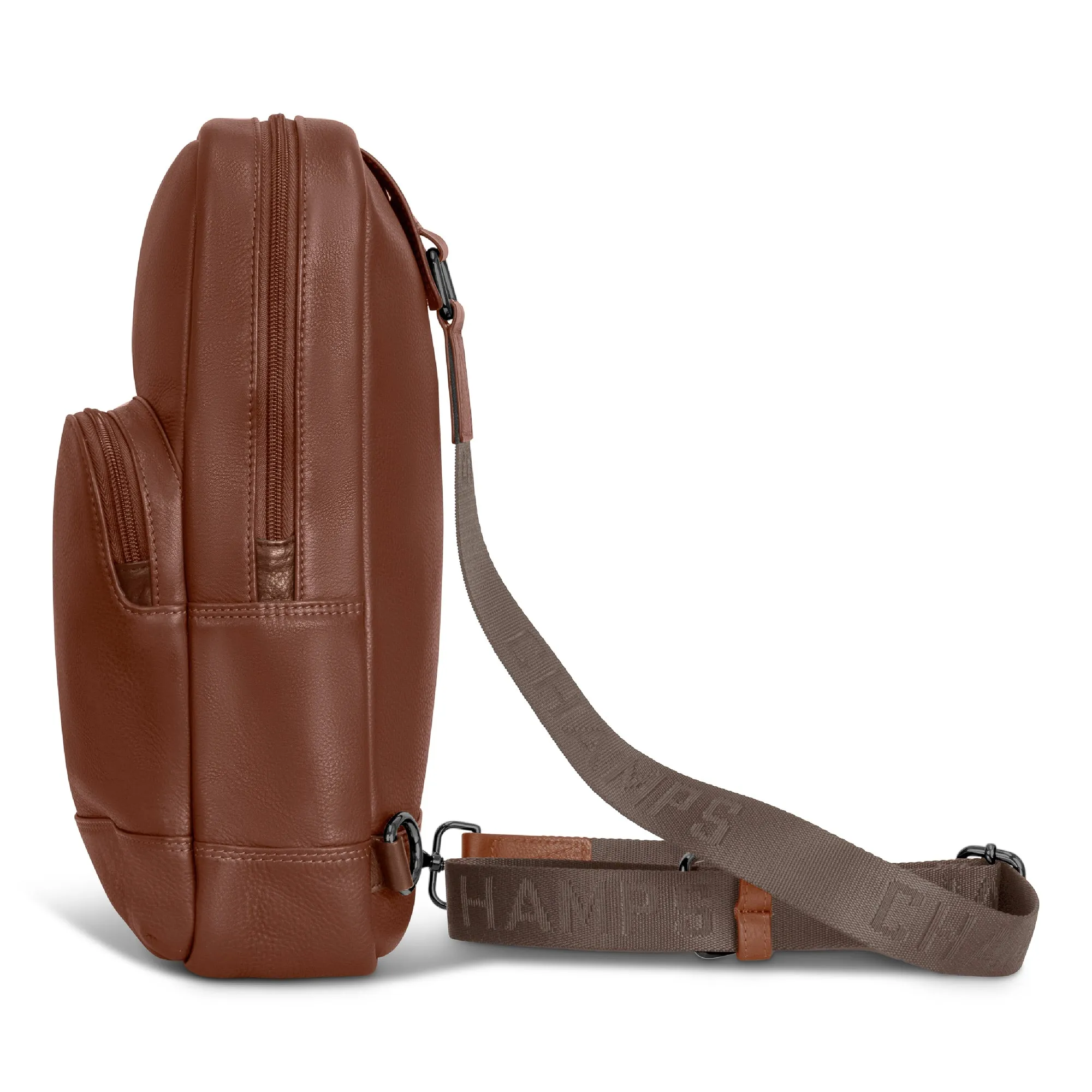 Onyx / Leather Sling Bag *Drop Ship*