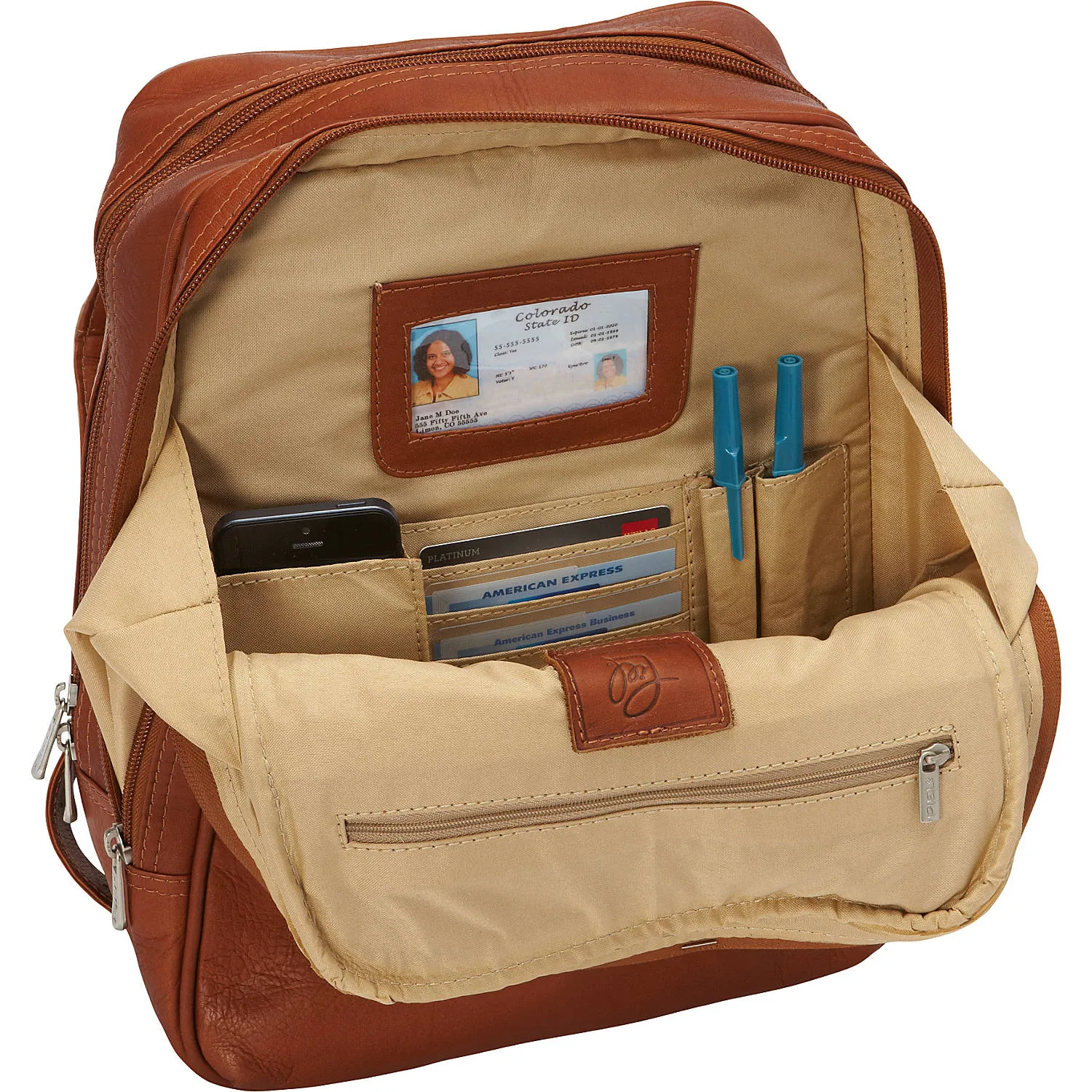 Piel Leather Flap Over Tablet Backpack