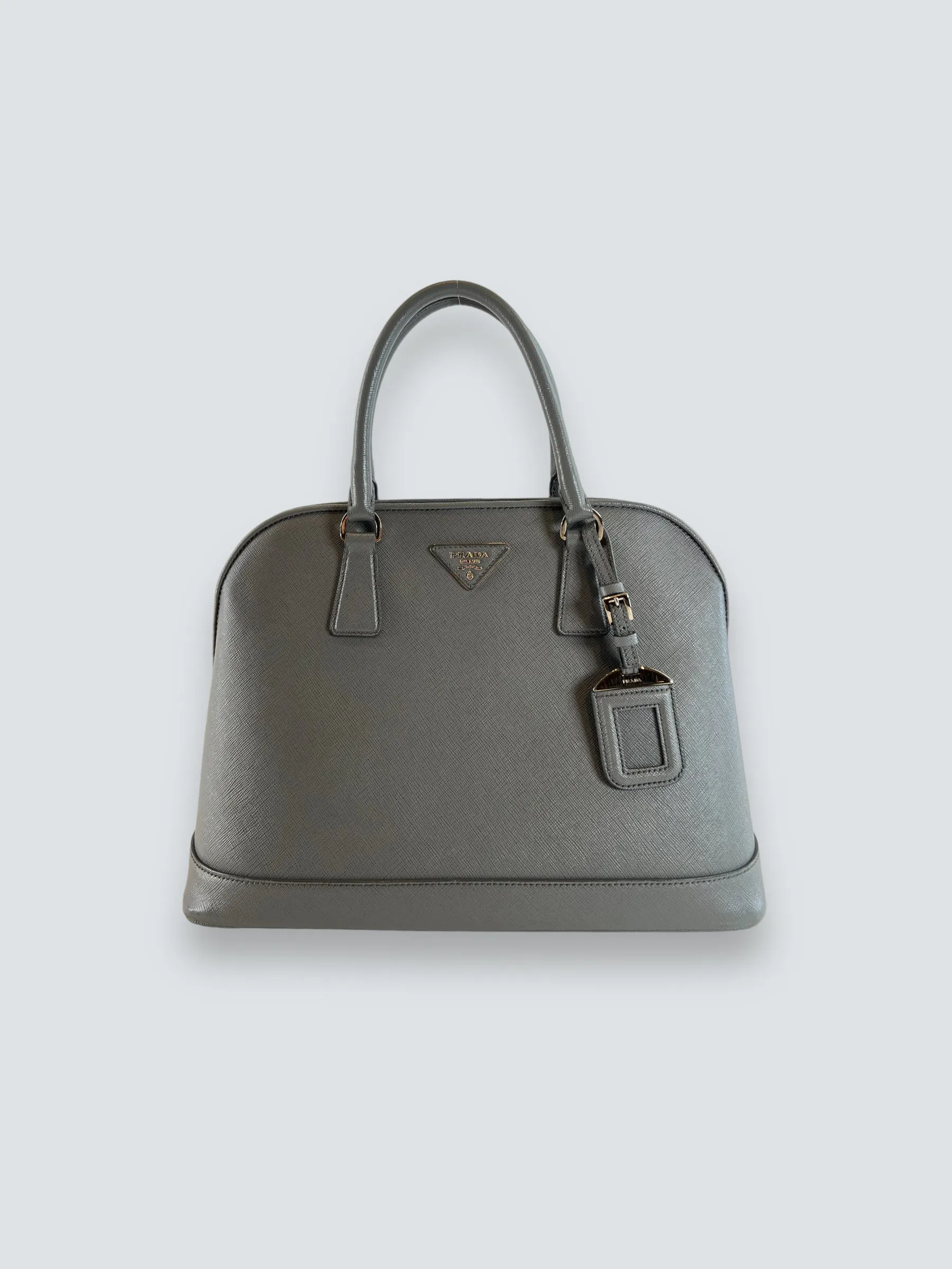 Prada Grey Saffiano Leather Large Tote