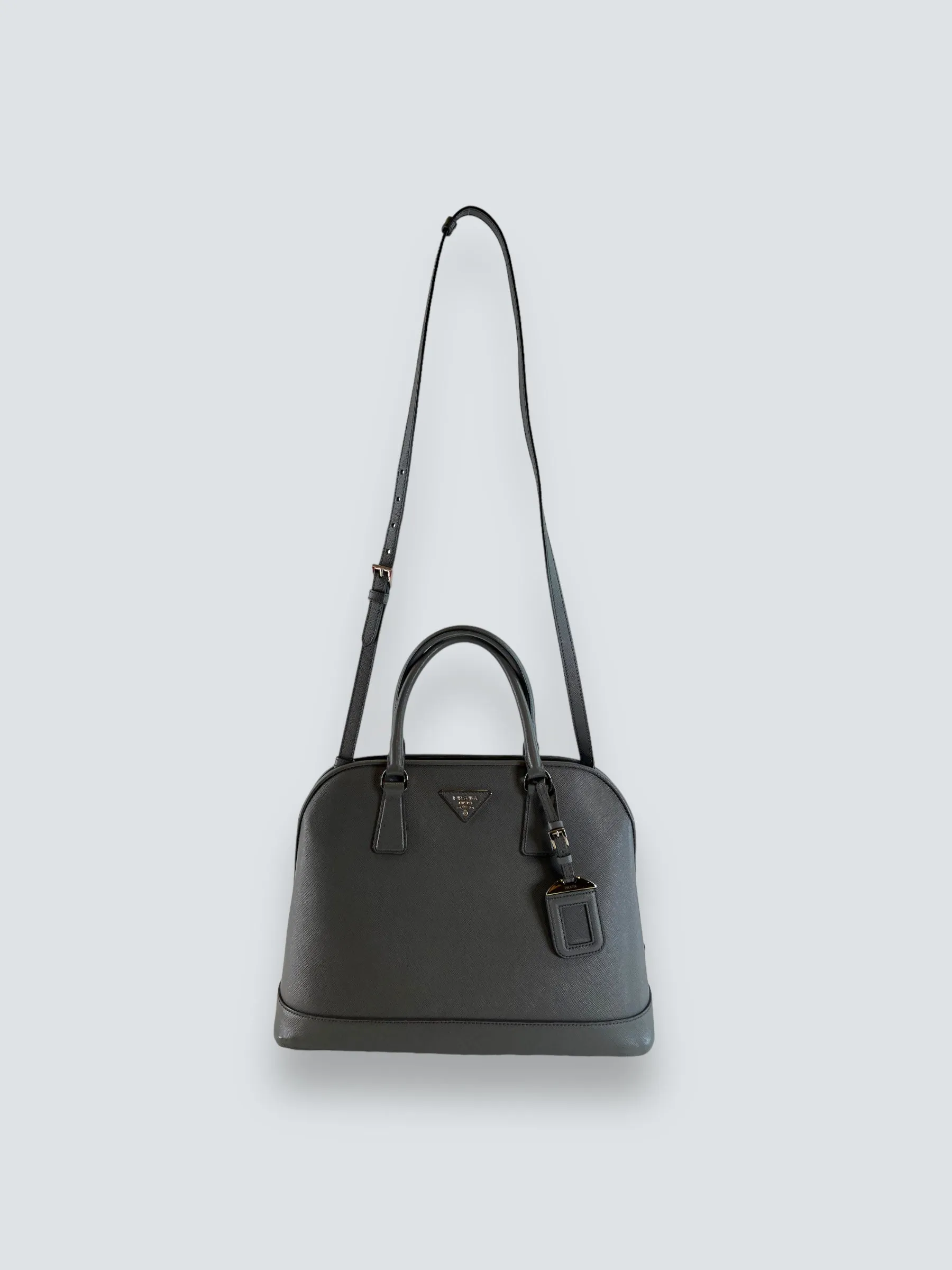 Prada Grey Saffiano Leather Large Tote