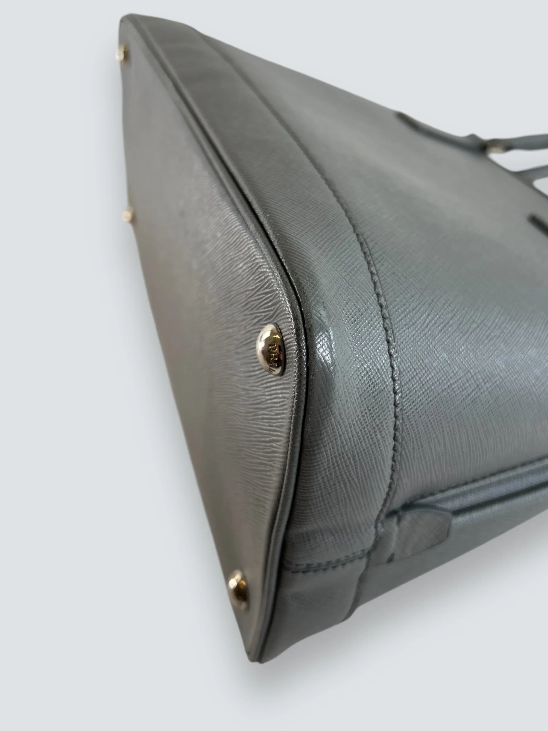 Prada Grey Saffiano Leather Large Tote