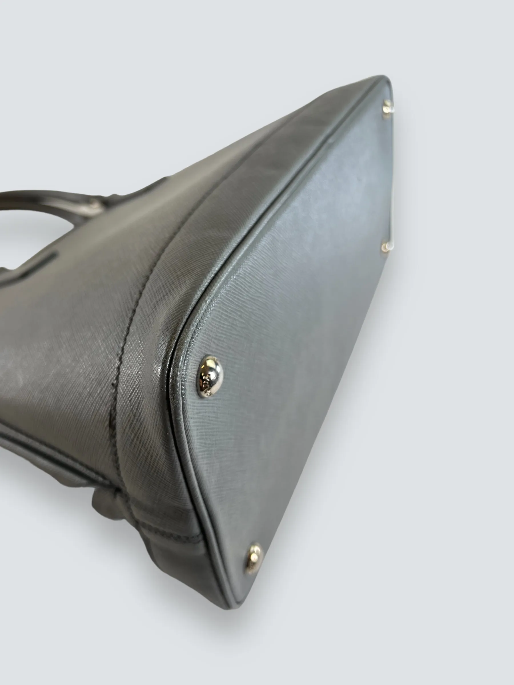 Prada Grey Saffiano Leather Large Tote