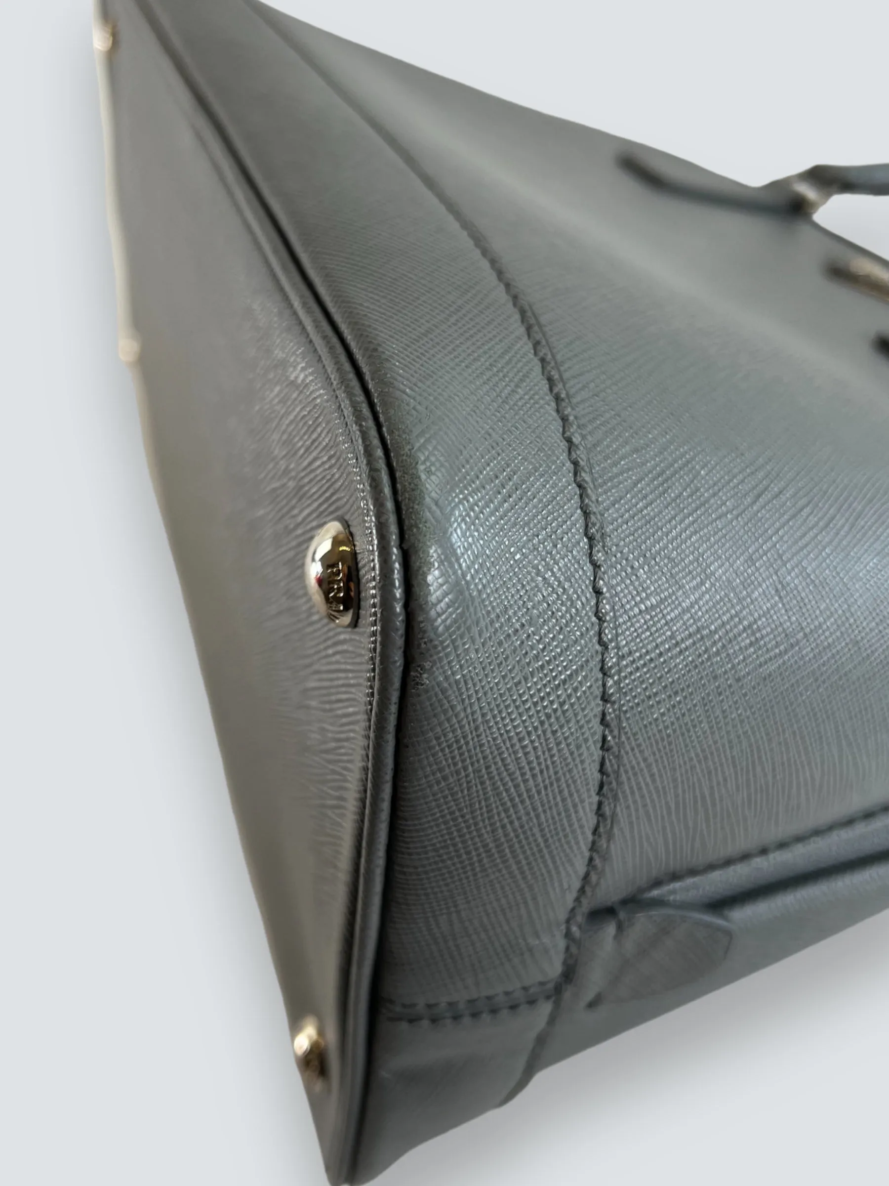 Prada Grey Saffiano Leather Large Tote