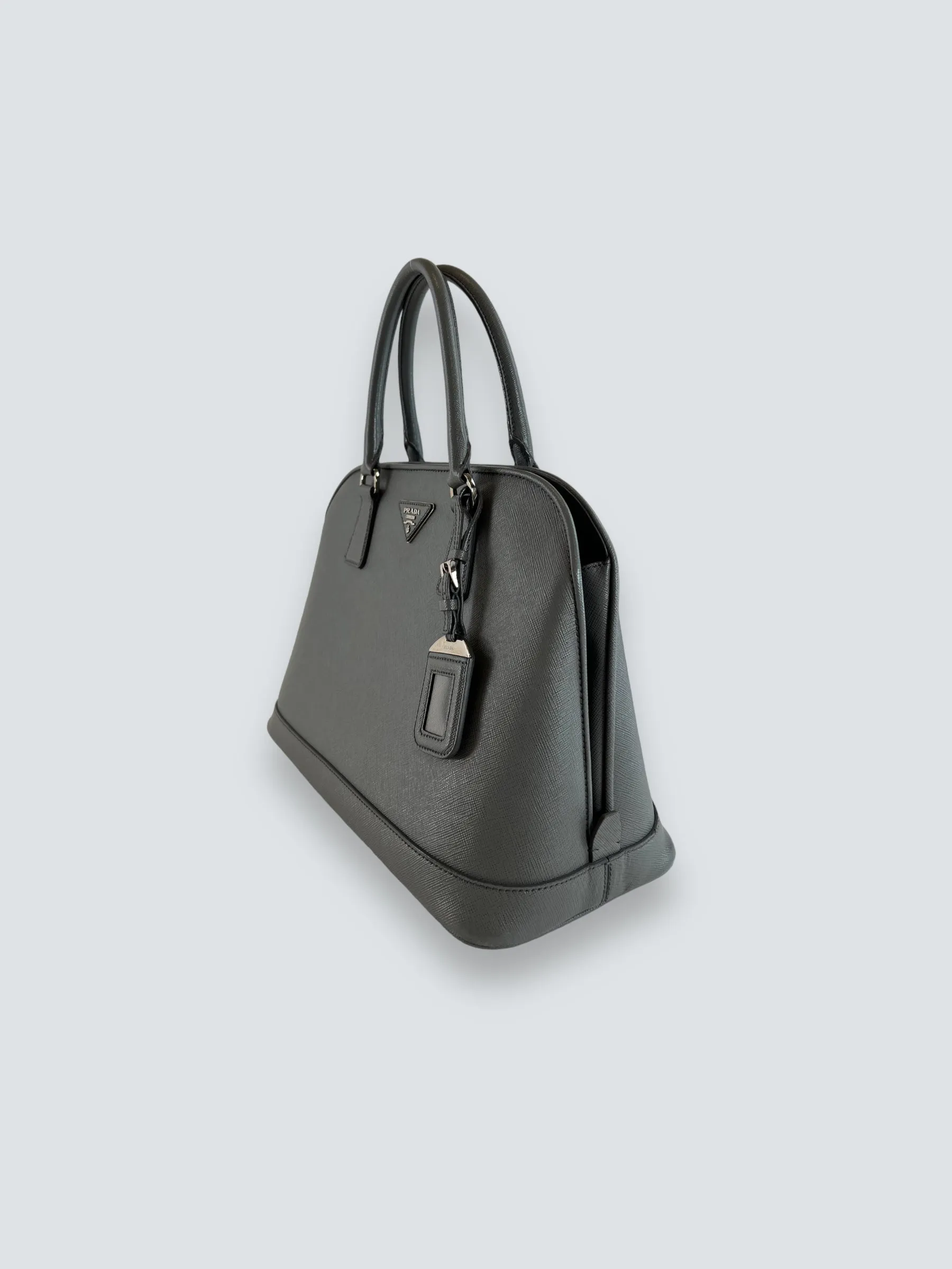Prada Grey Saffiano Leather Large Tote