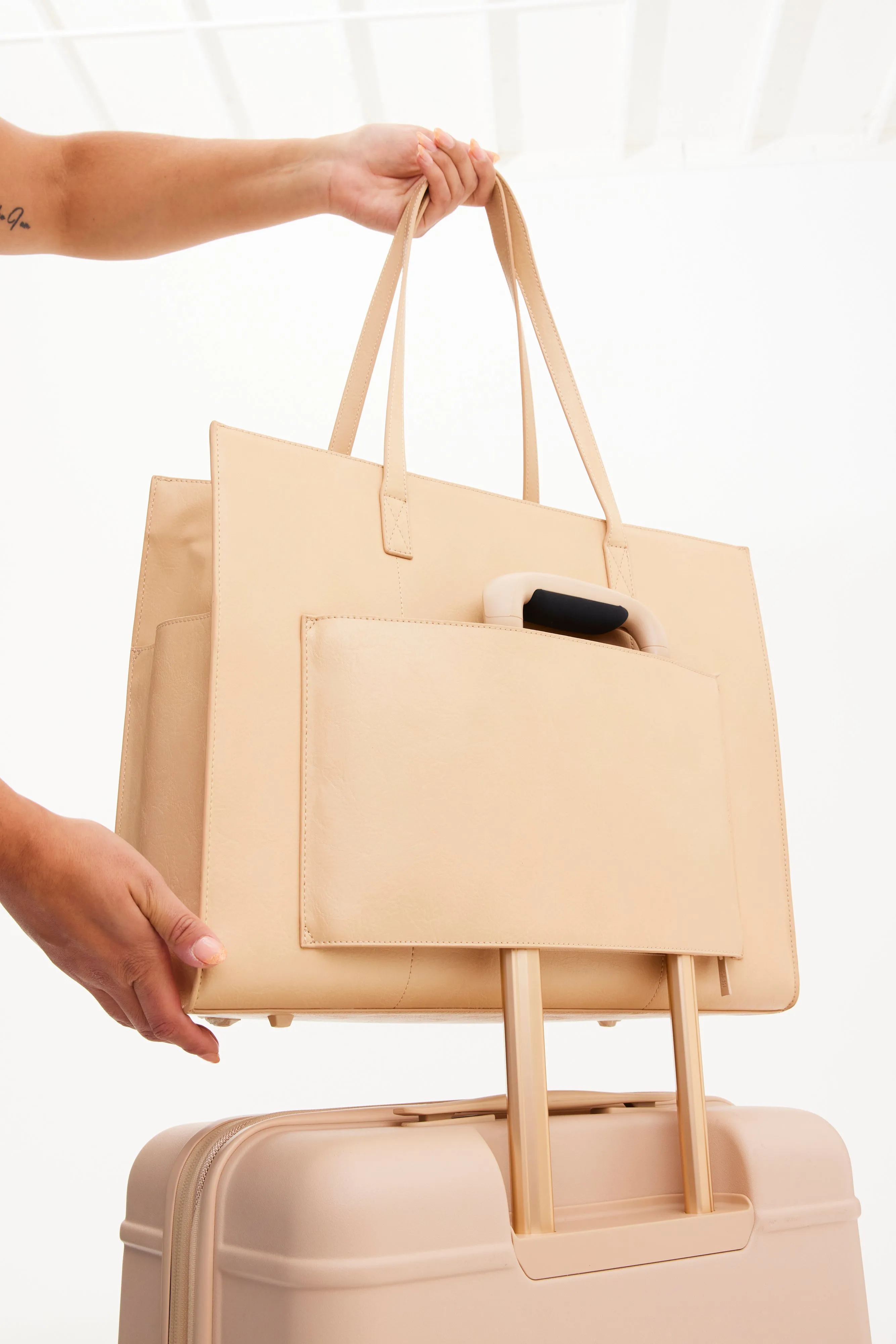 Resale The Large Work Tote in Beige