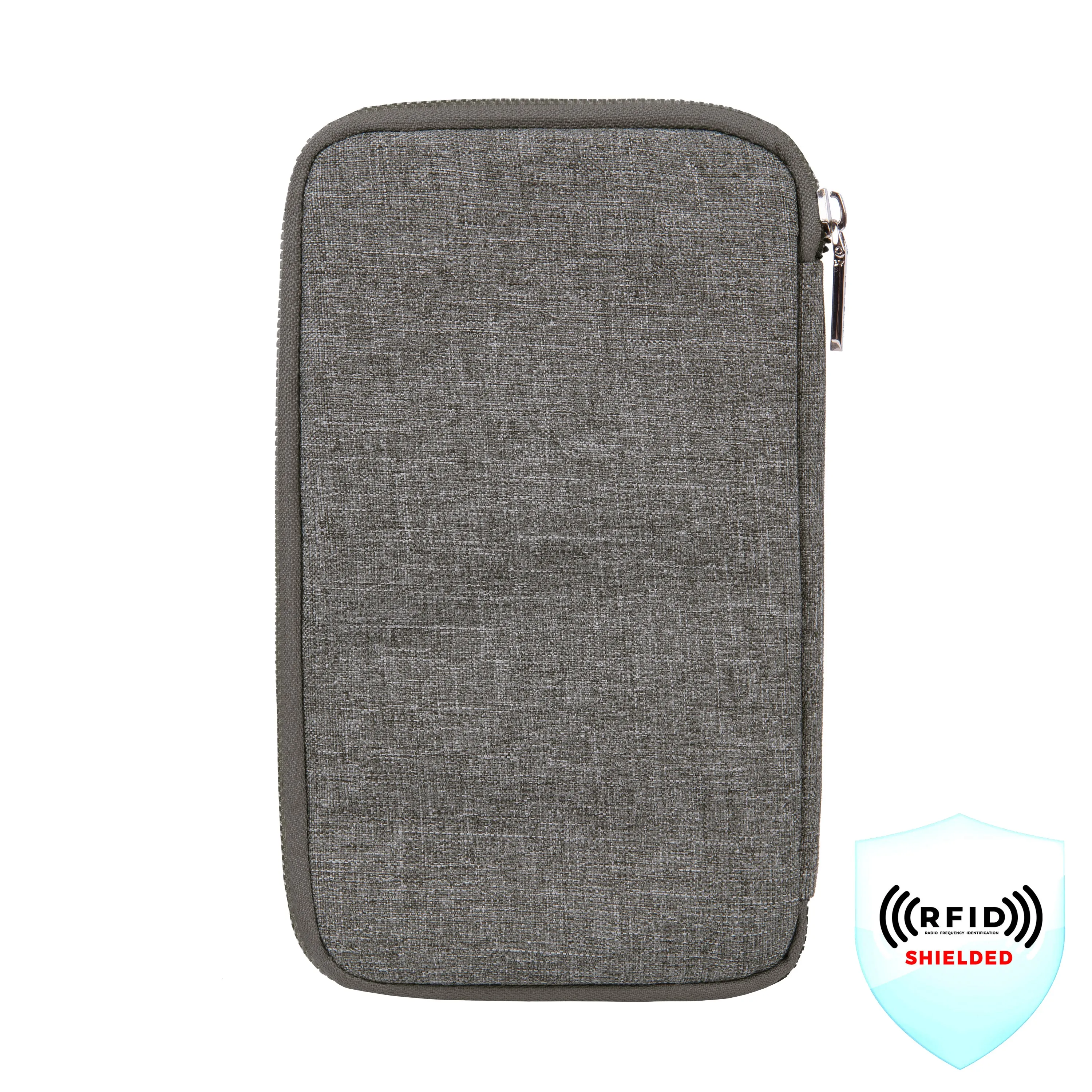 RFID Blocking Family Passport Zip Wallet