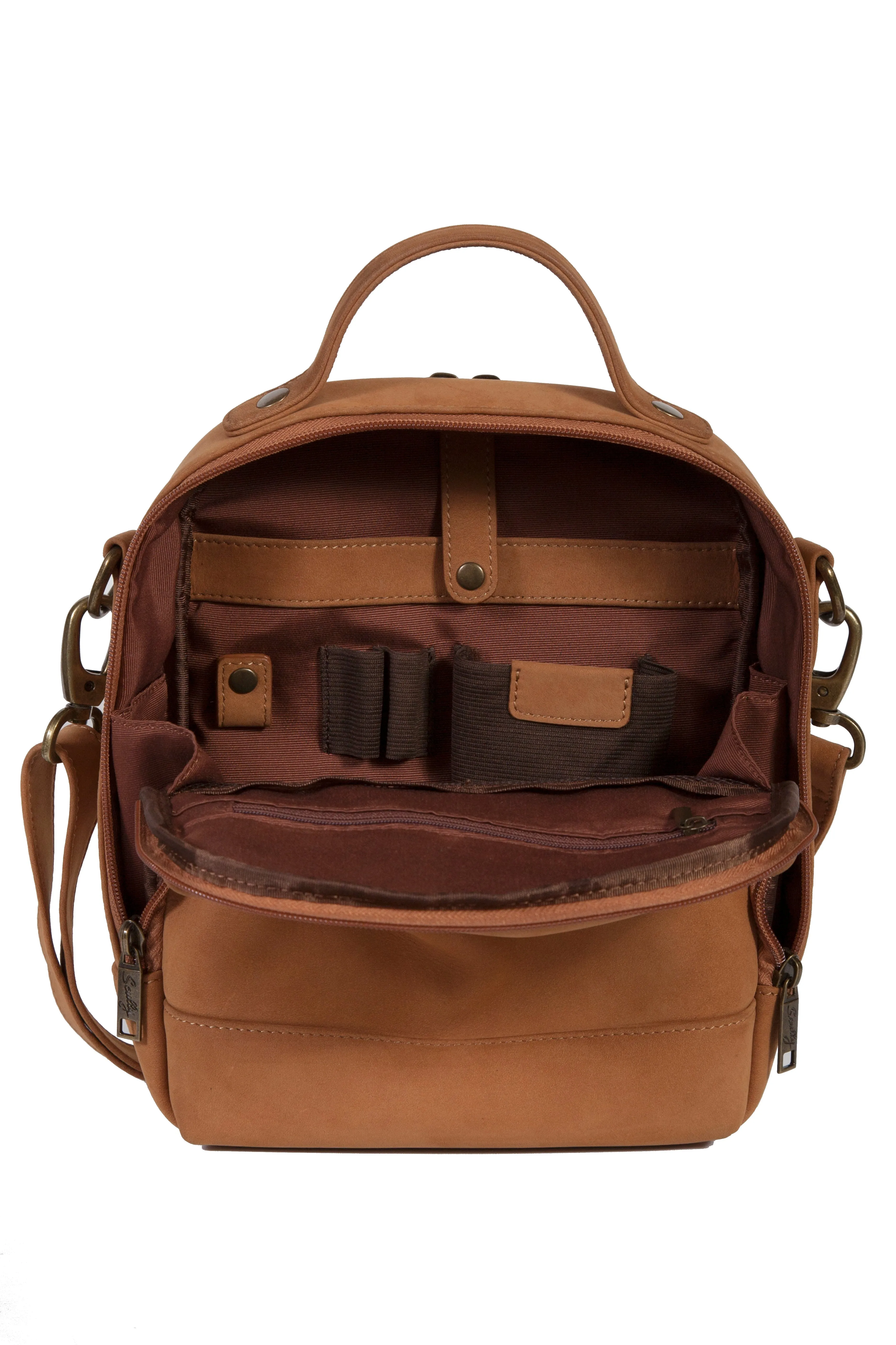 Scully Sierra Collection Leather Travel Tote Brown