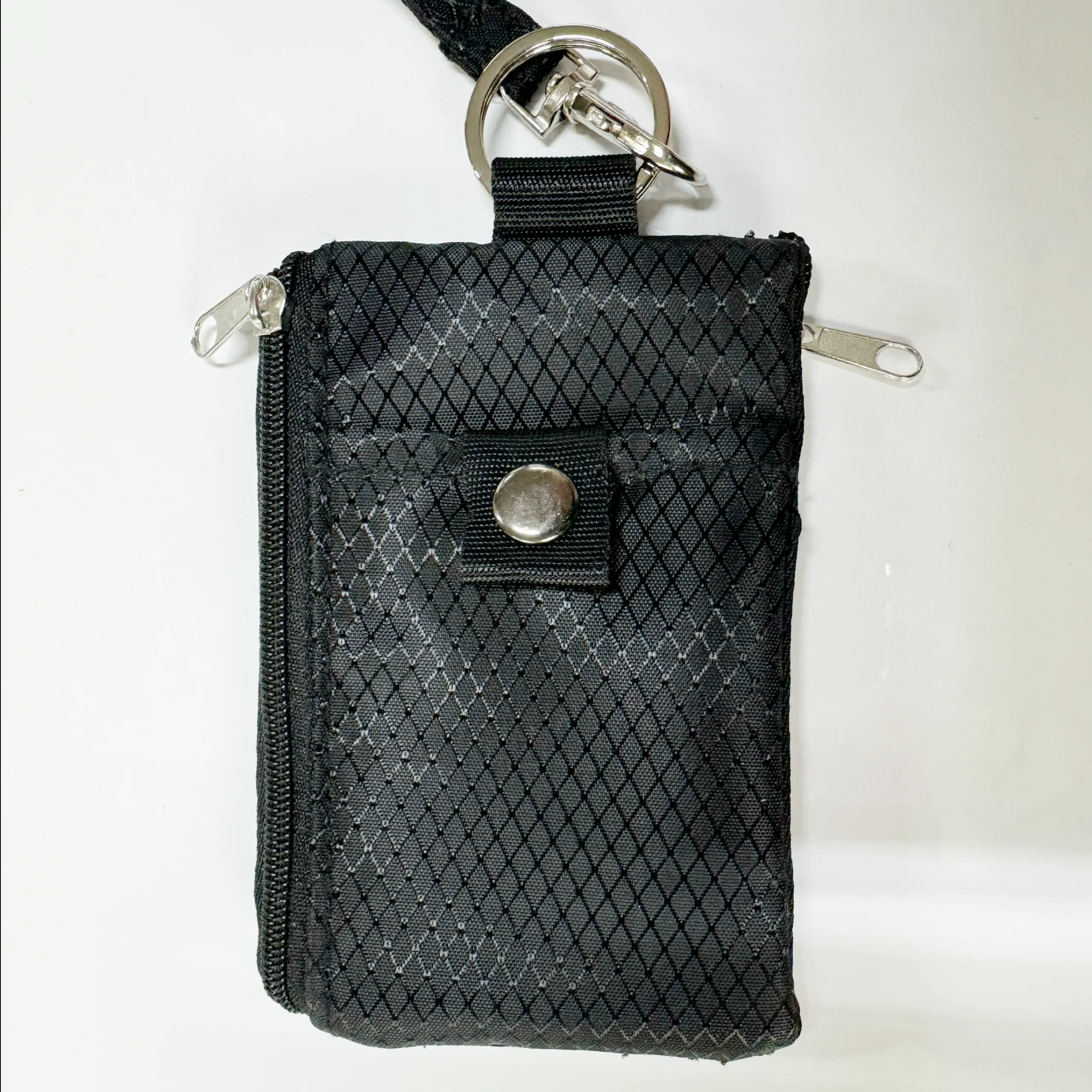 Small 4x3 RFID Card & ID Zippered Wallet Lanyard