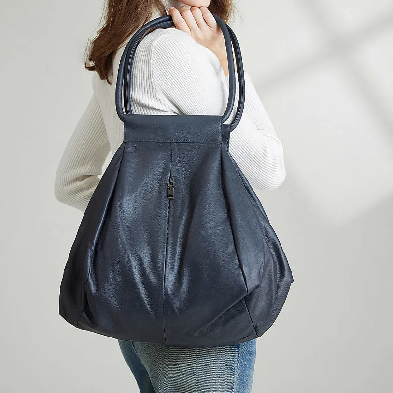 Soft Cowhide Leather Oversized Tote Bag, Premium Leather Slouchy Shoulder Bag for Women, Large Handbag for Fall, Every Day Shopper Bag