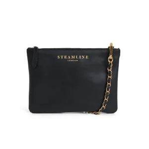 The Navigator - Black Crossbody Clutch