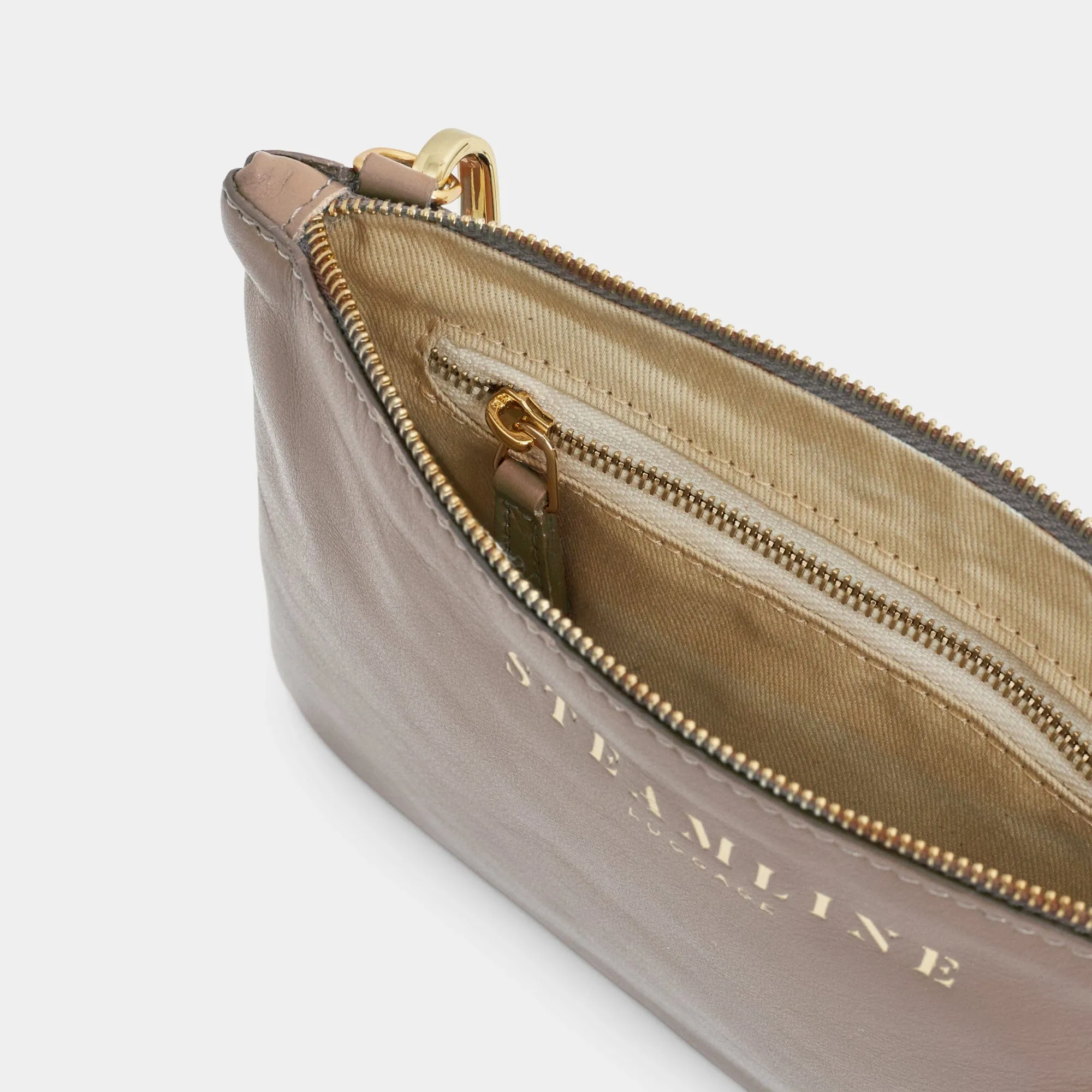 The Navigator - Stone Crossbody Clutch