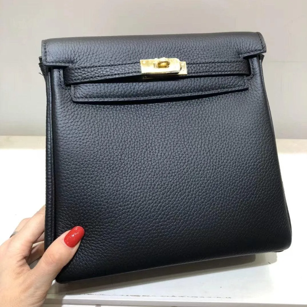 Togo Leather Bag Backpack, Shoulder Bag, Must-have Leather Designer Bag, Luxury Classic Handbag, Gift For Her