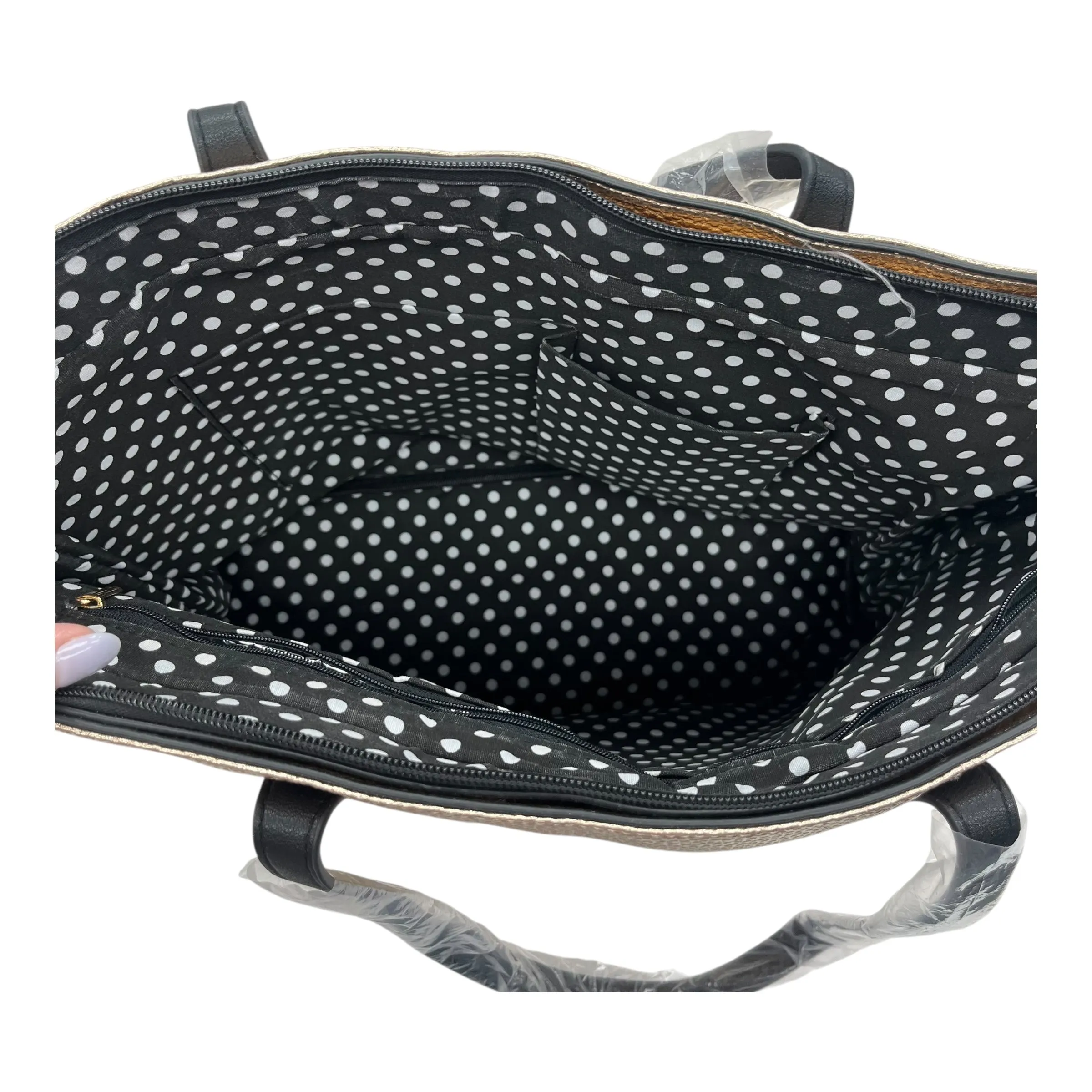 Tote By Eye Candy In Gold, Size:Large