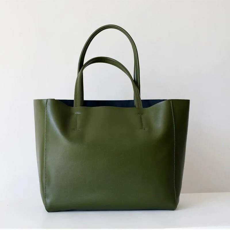 TOTE leather bag, GENUINE leather bag, Large beige leather bag, Laptop, tablet bag, leather bag for books, leather shopper, Caffe Latte