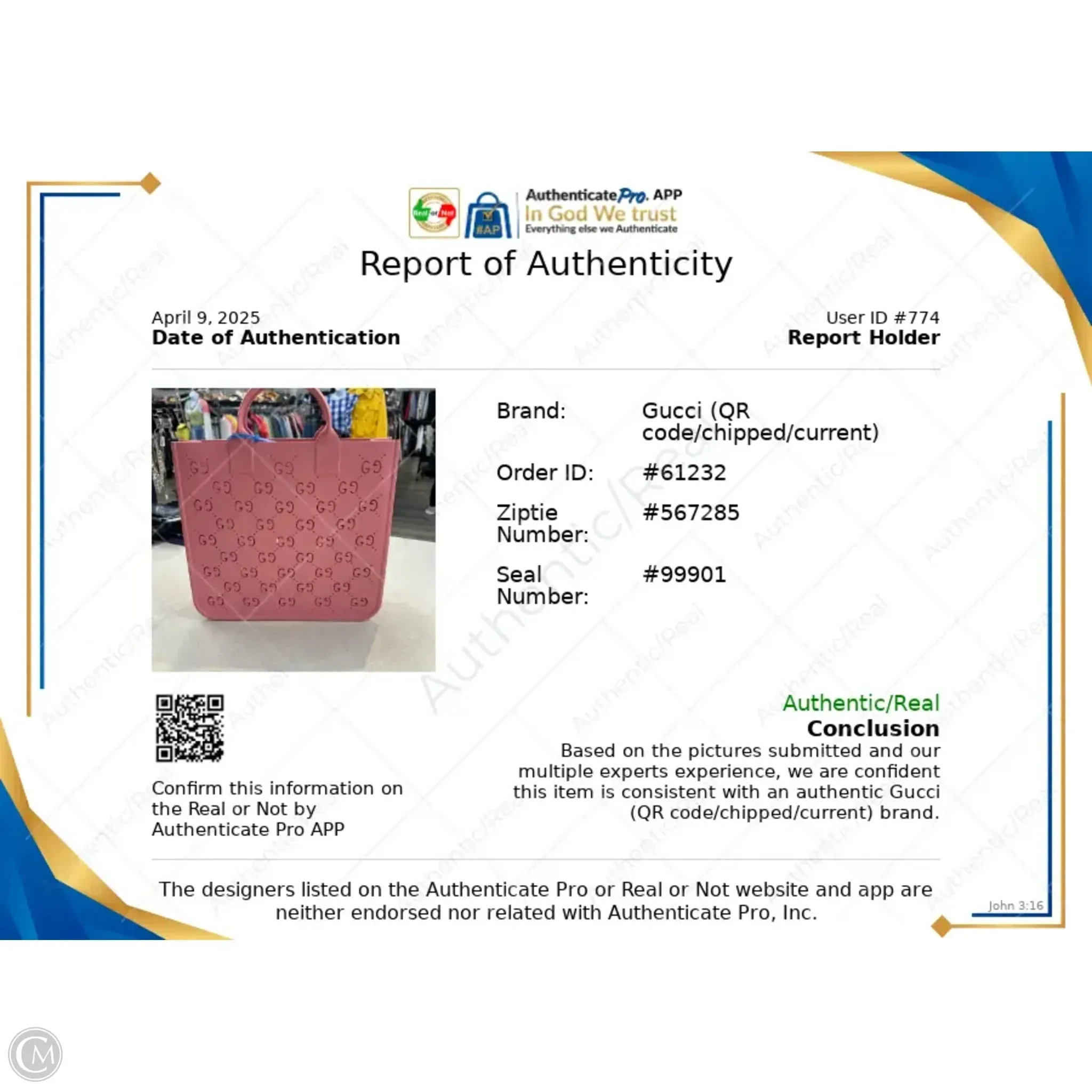 Tote Luxury Designer By Gucci, Size: Large