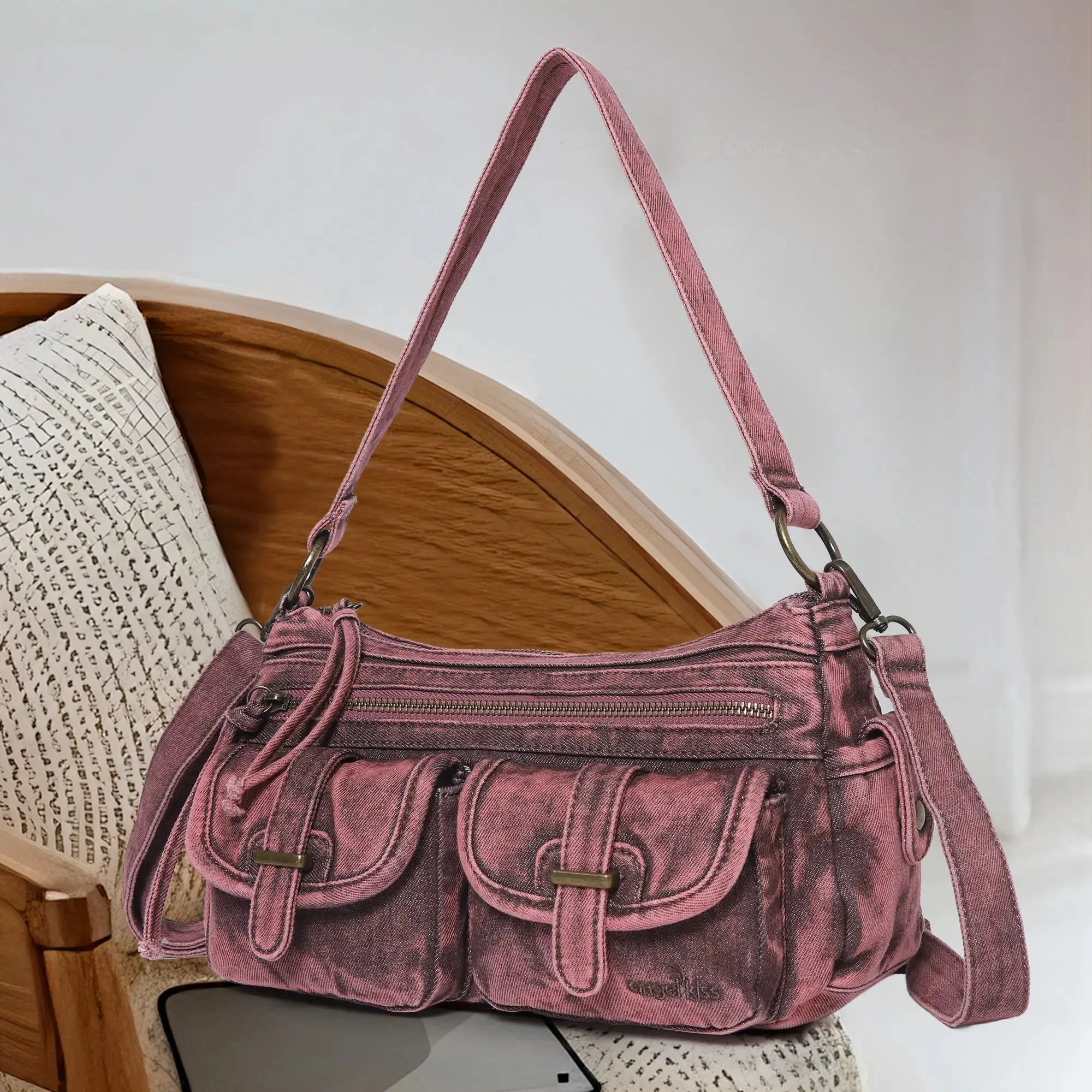 Vintage Cowboy-Inspired hobo tote Bag – Worn-In Texture, Modern Edge purses