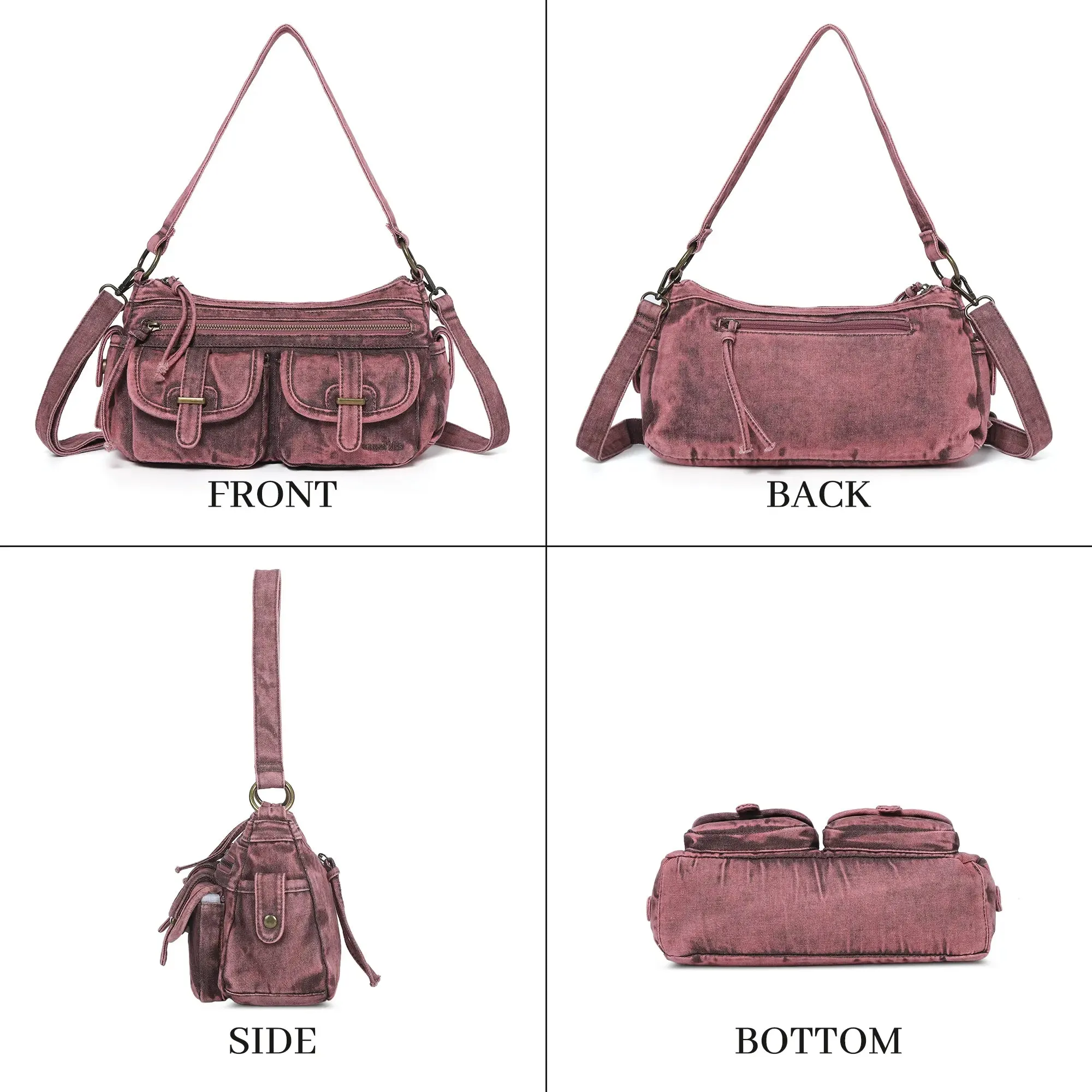 Vintage Cowboy-Inspired hobo tote Bag – Worn-In Texture, Modern Edge purses