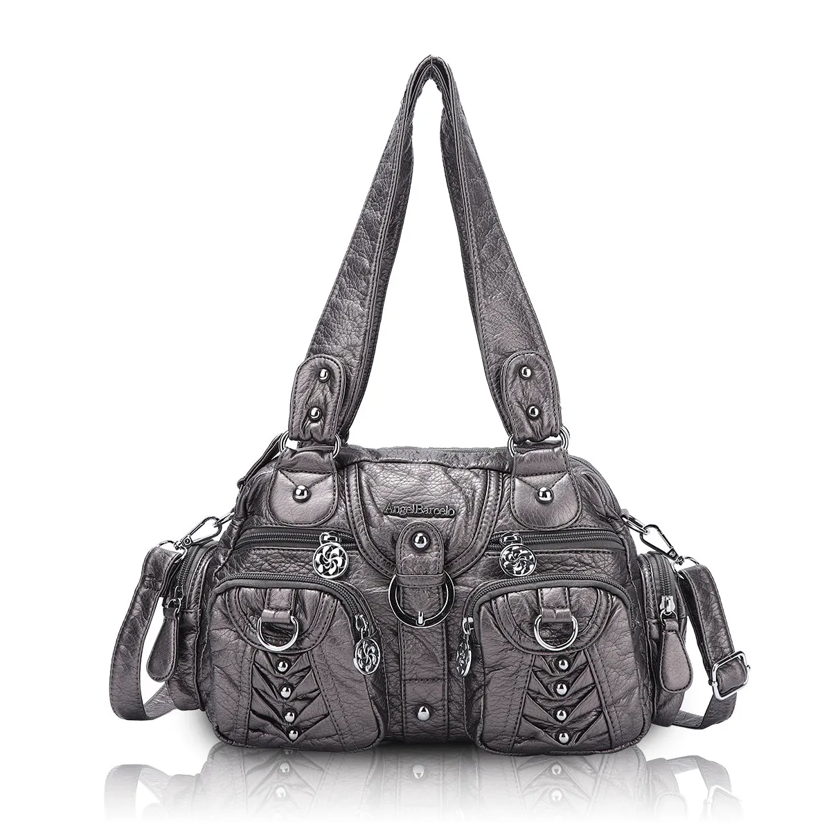Washed Desigher Handbag For Women with Multi pockets