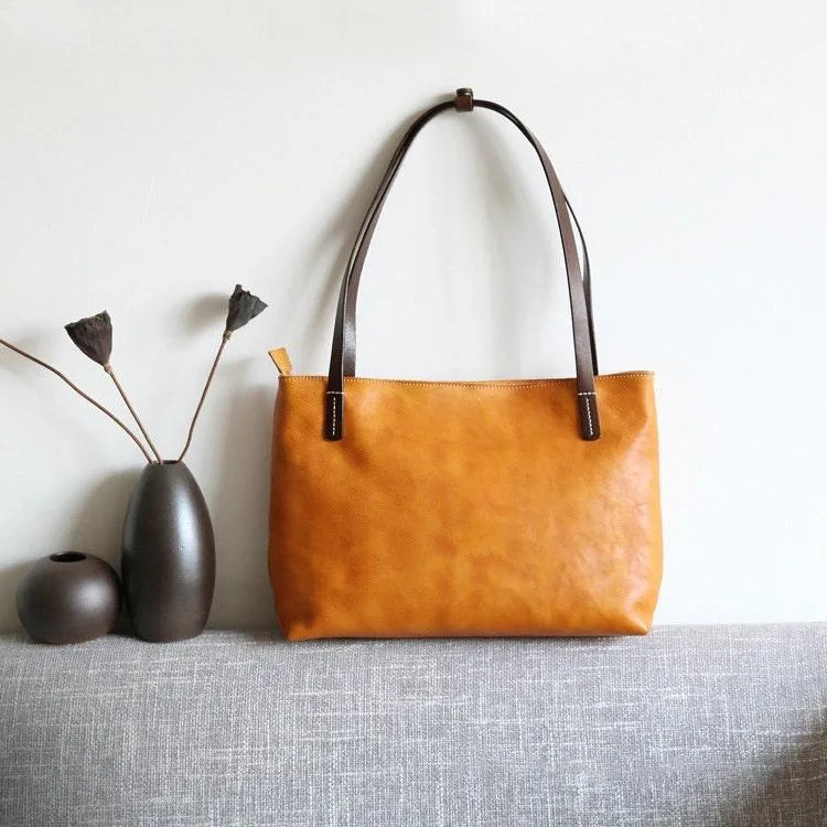 Women Pure Leather Tote Bag | Large Italian Leather Handcrafted Shopper Bag | Spacious Durable | Full Grain Leather | Black Colour