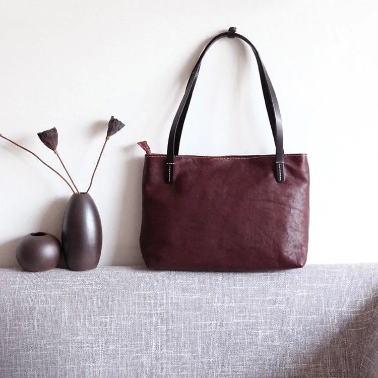 Women Pure Leather Tote Bag | Large Italian Leather Handcrafted Shopper Bag | Spacious Durable | Full Grain Leather | Black Colour