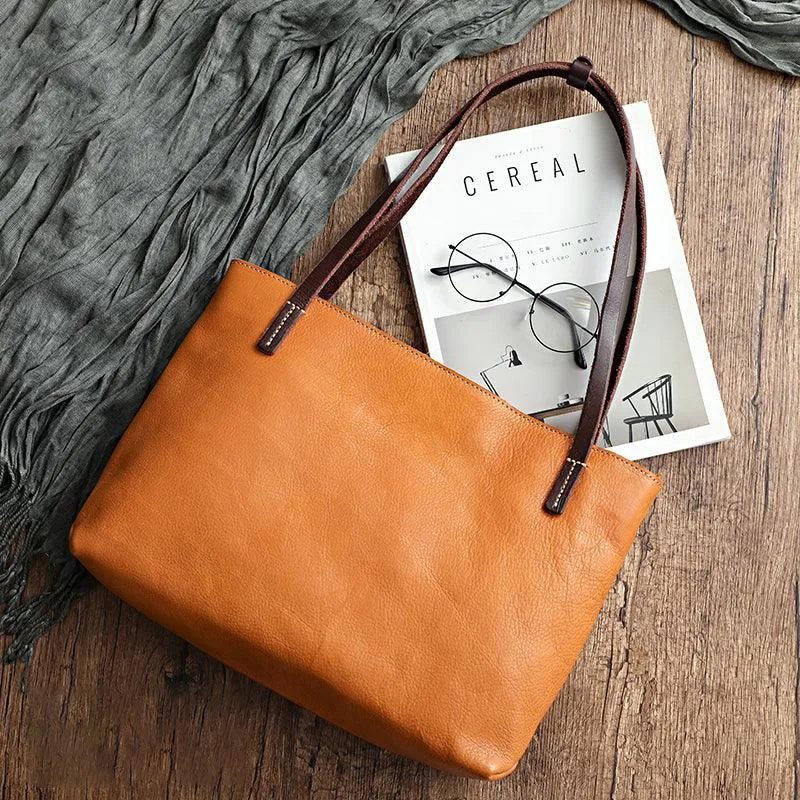 Women Pure Leather Tote Bag | Large Italian Leather Handcrafted Shopper Bag | Spacious Durable | Full Grain Leather | Black Colour