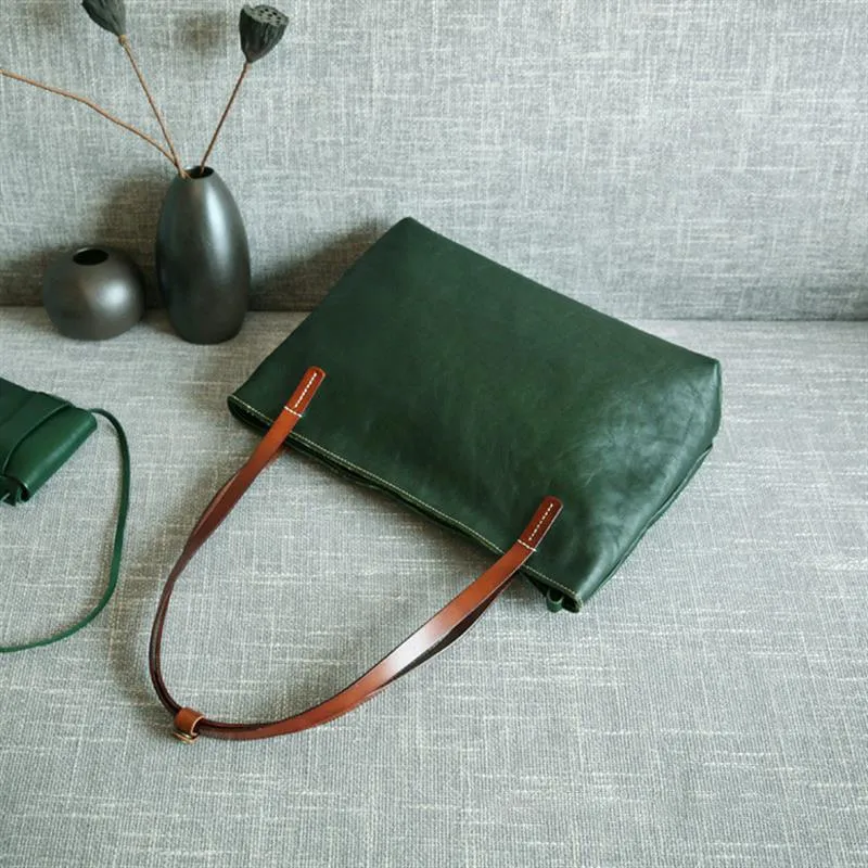 Women Pure Leather Tote Bag | Large Italian Leather Handcrafted Shopper Bag | Spacious Durable | Full Grain Leather | Black Colour