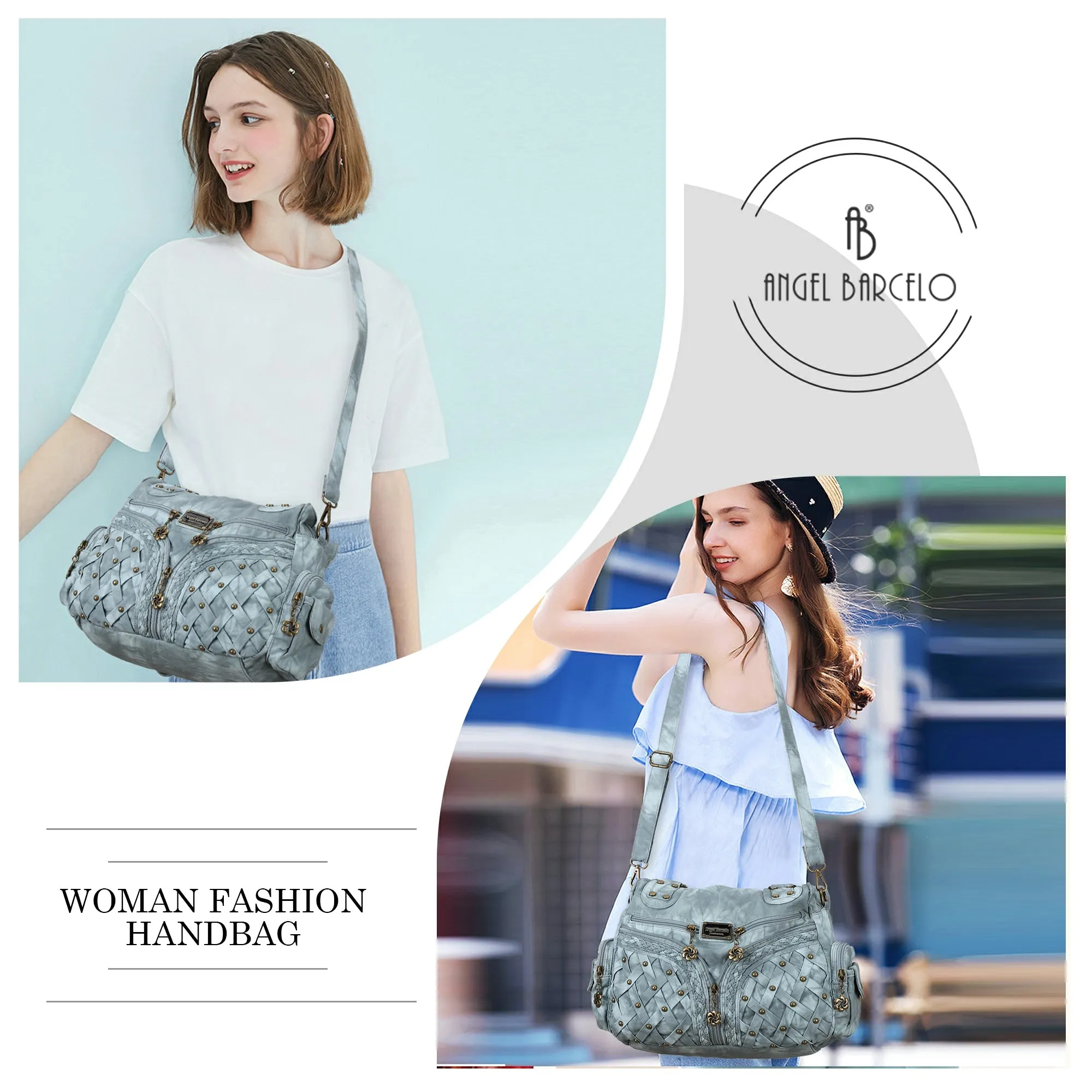 Women shoulder Handbag of High Quality Washed PU Leather