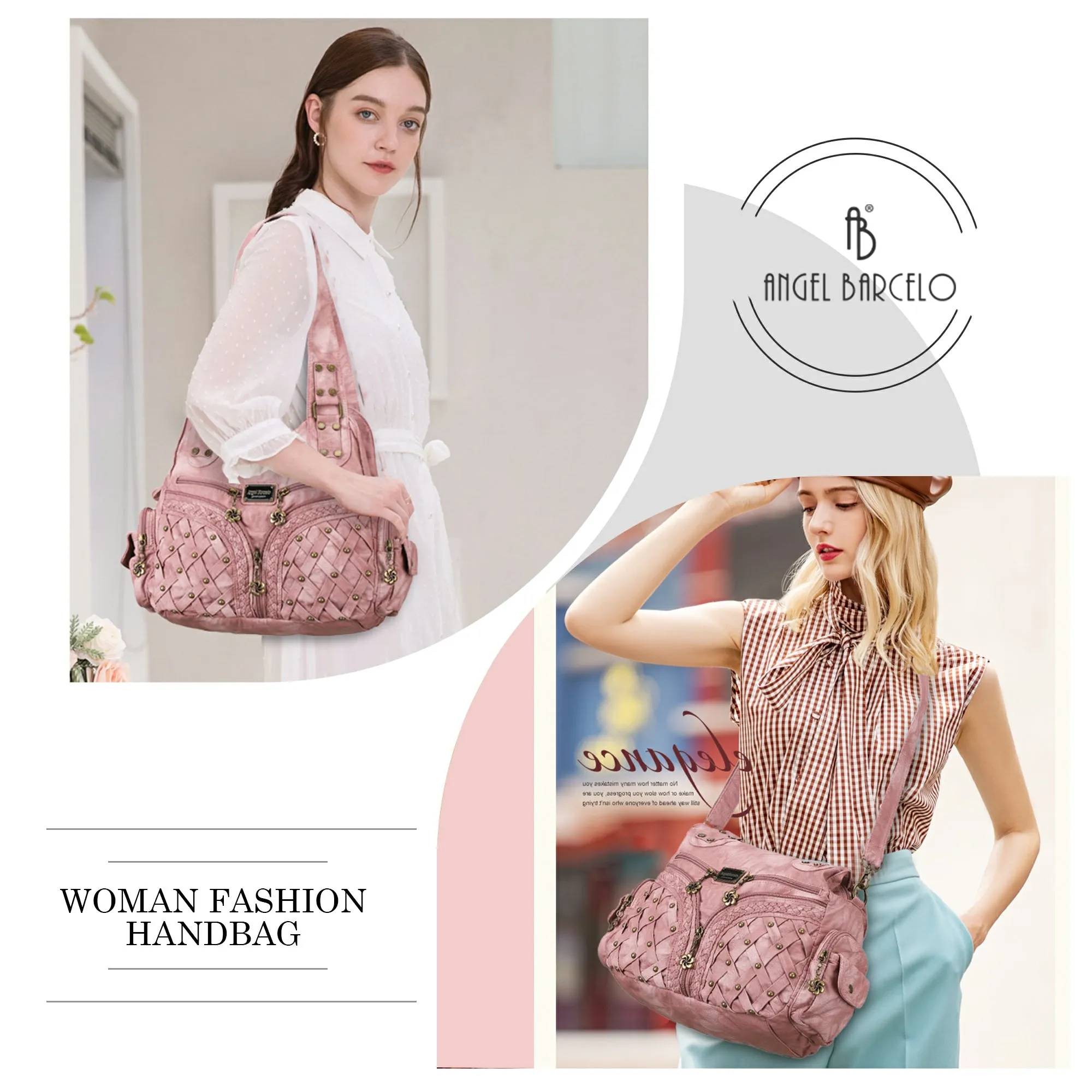 Women shoulder Handbag of High Quality Washed PU Leather