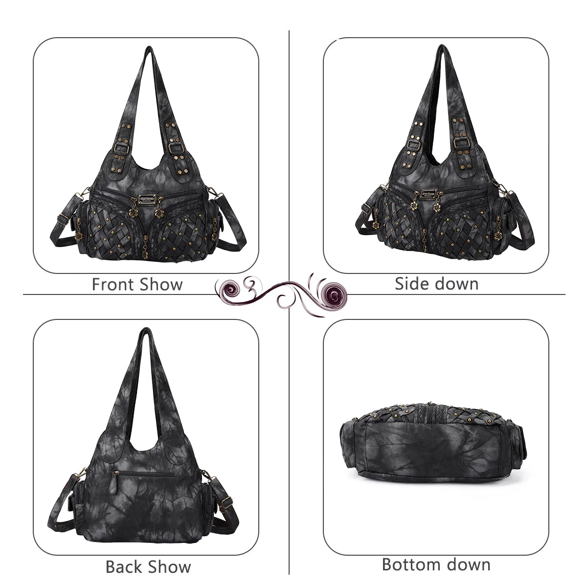 Women shoulder Handbag of High Quality Washed PU Leather