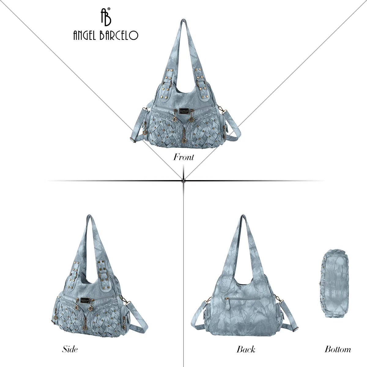Women shoulder Handbag of High Quality Washed PU Leather