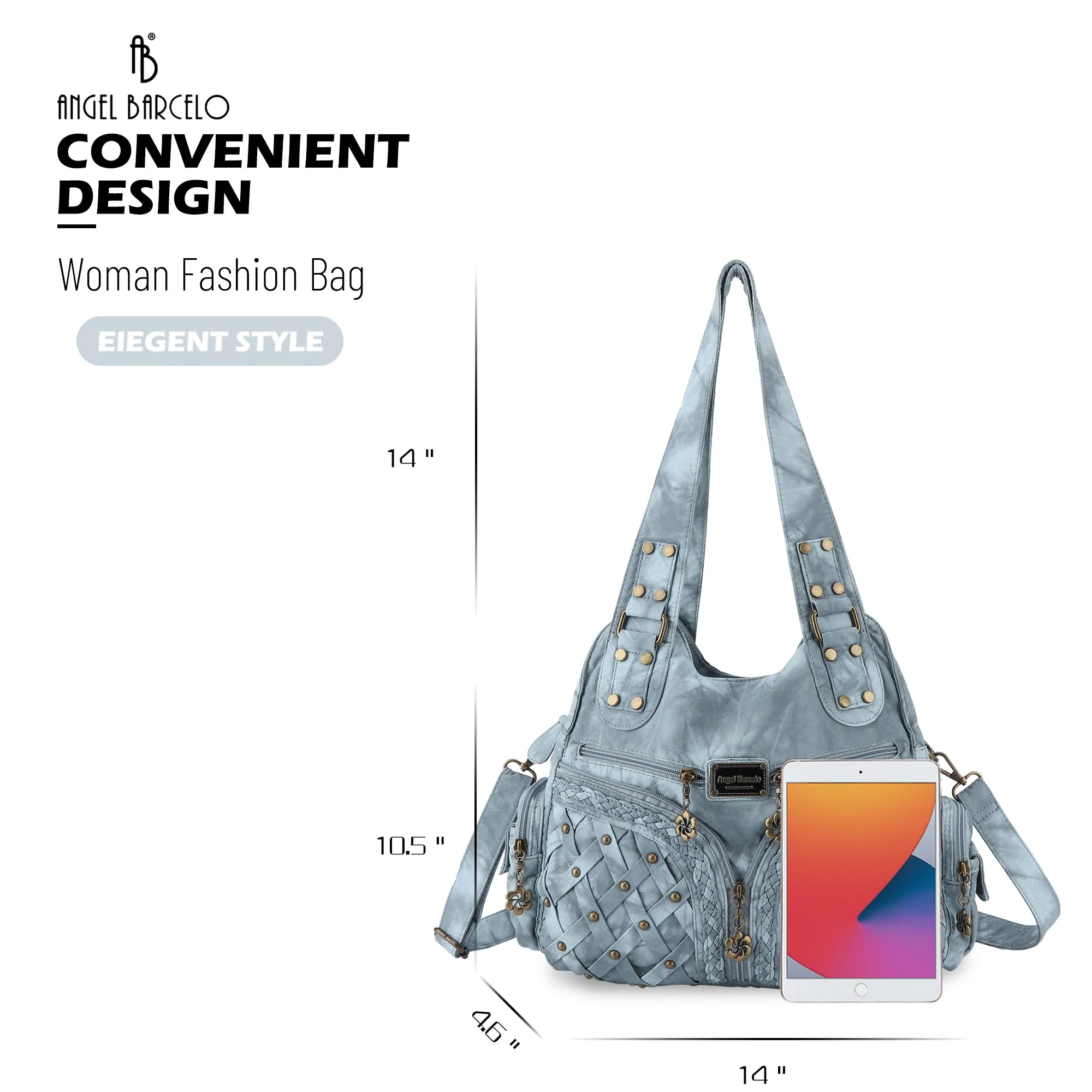 Women shoulder Handbag of High Quality Washed PU Leather