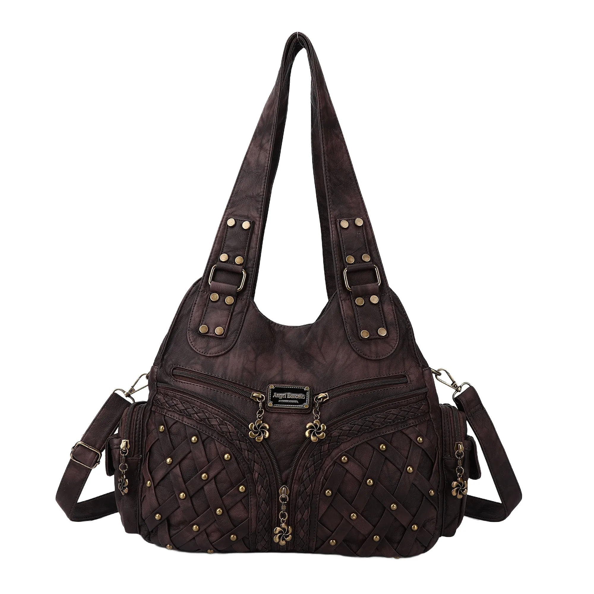 Women shoulder Handbag of High Quality Washed PU Leather