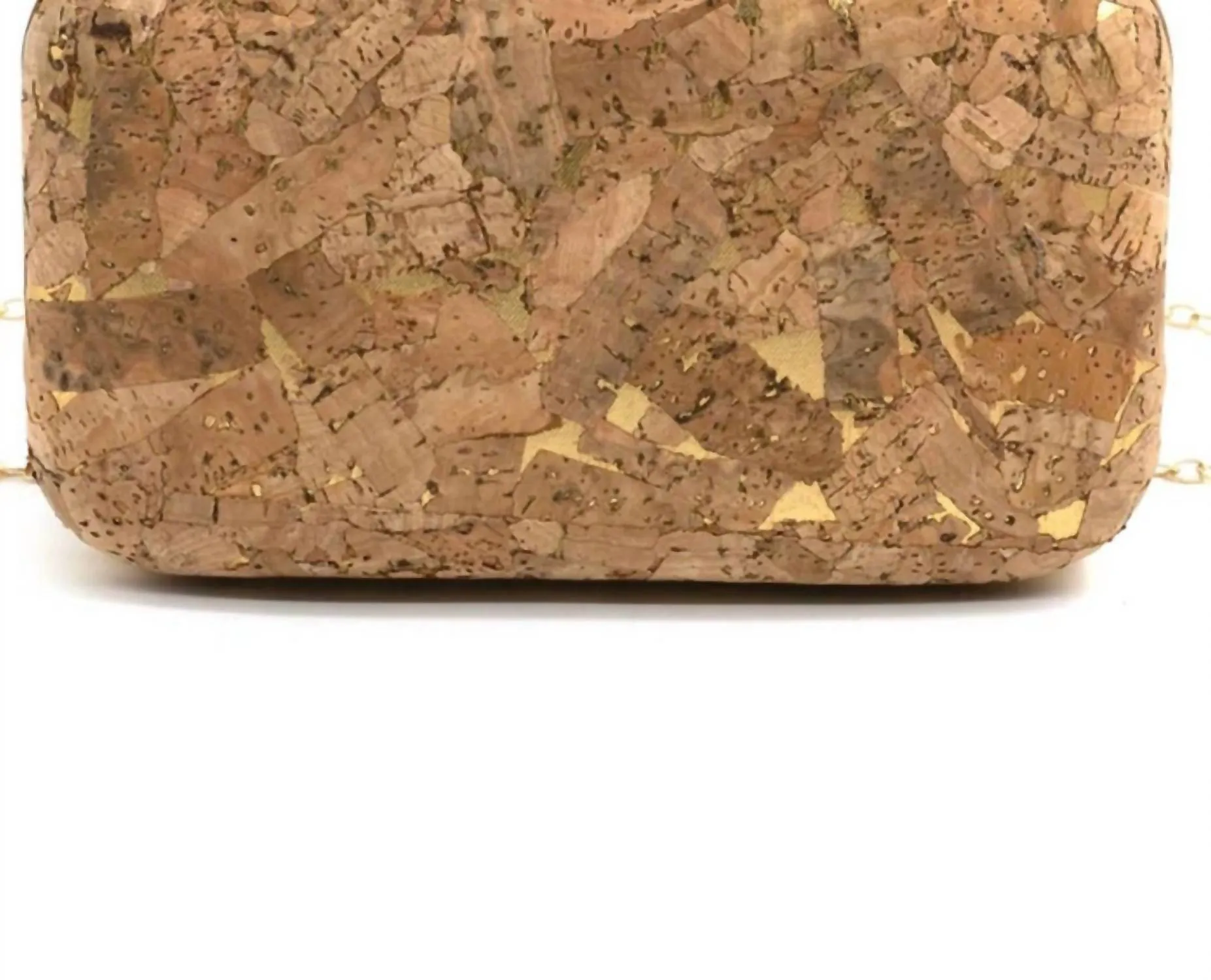 Women's Cork Clutch Bag In Tan