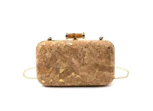 Women's Cork Clutch Bag In Tan
