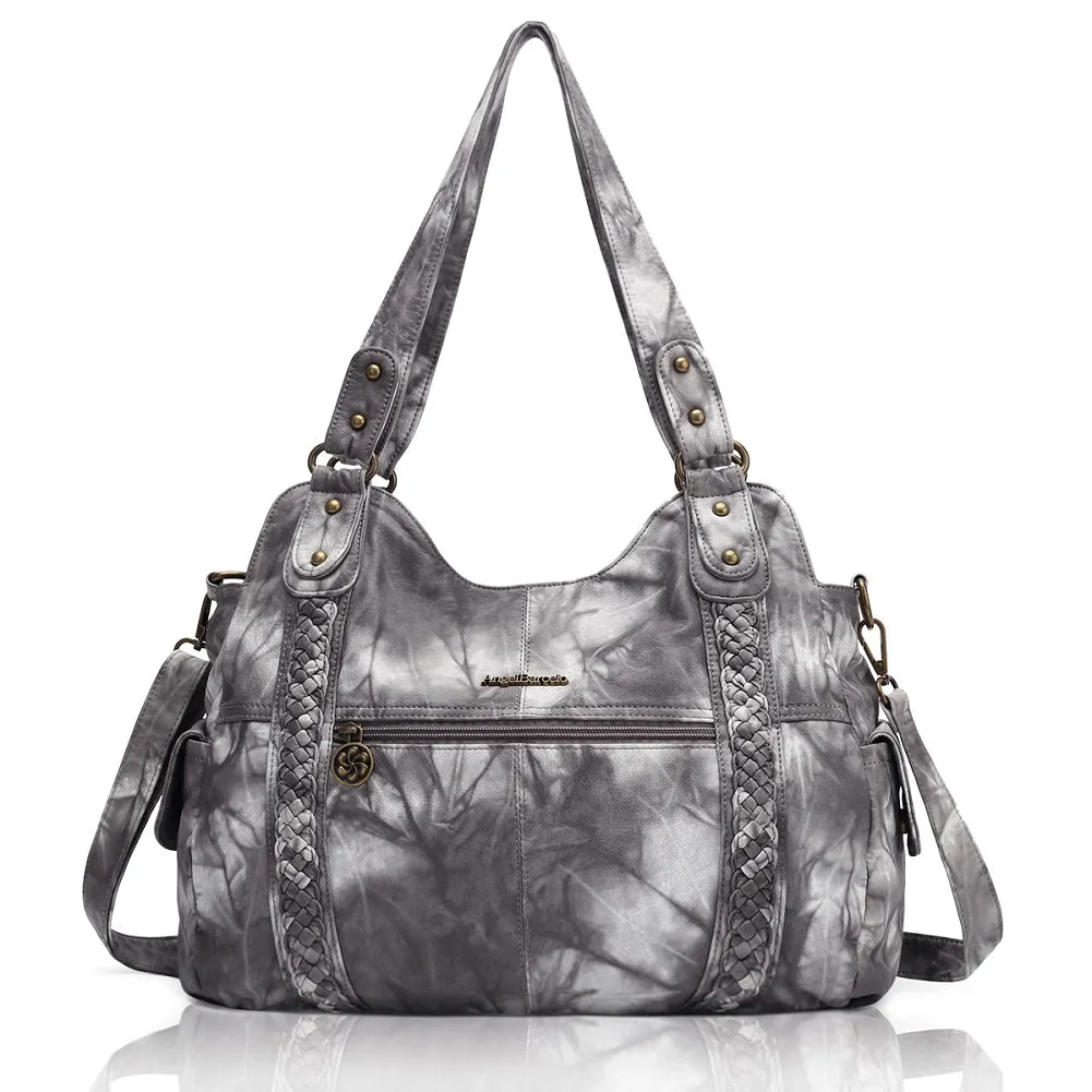 Women's spacious multi-functional homeless handbag shoulder bag
